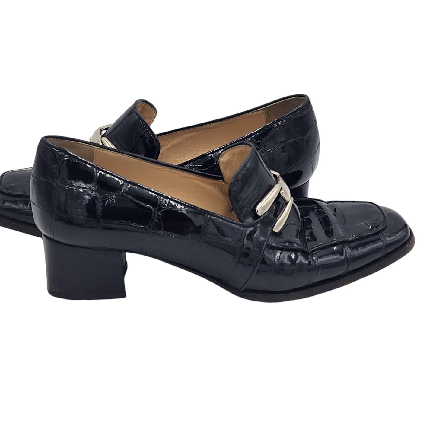 Peruzzi Shoes Women Size 6.5 37 Florence Italy Loafers Square Toe Sophistication