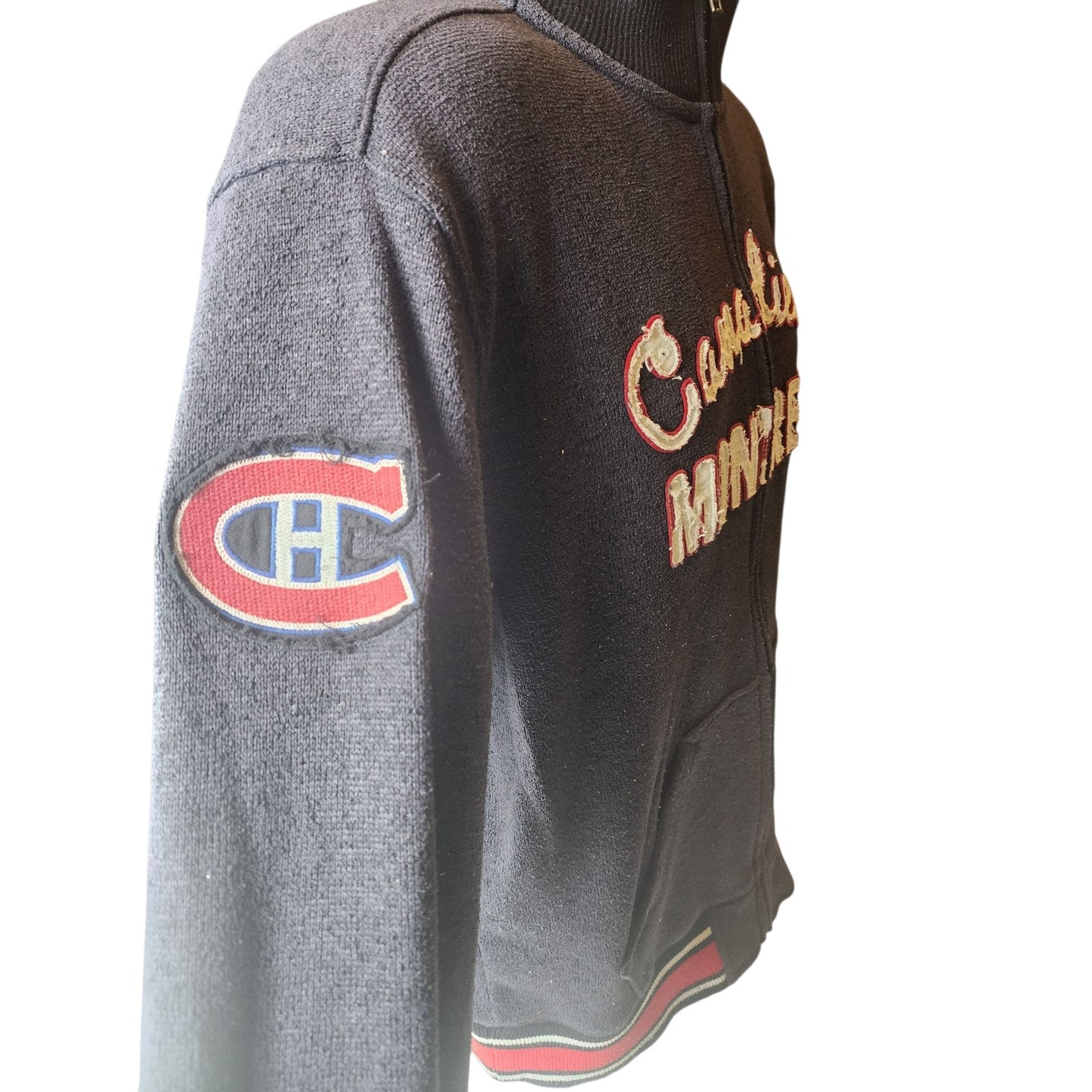 CCM Montreal Canadiens NHL Full Zip Jacket Mens Medium Vintage Pro OK’d Hockey