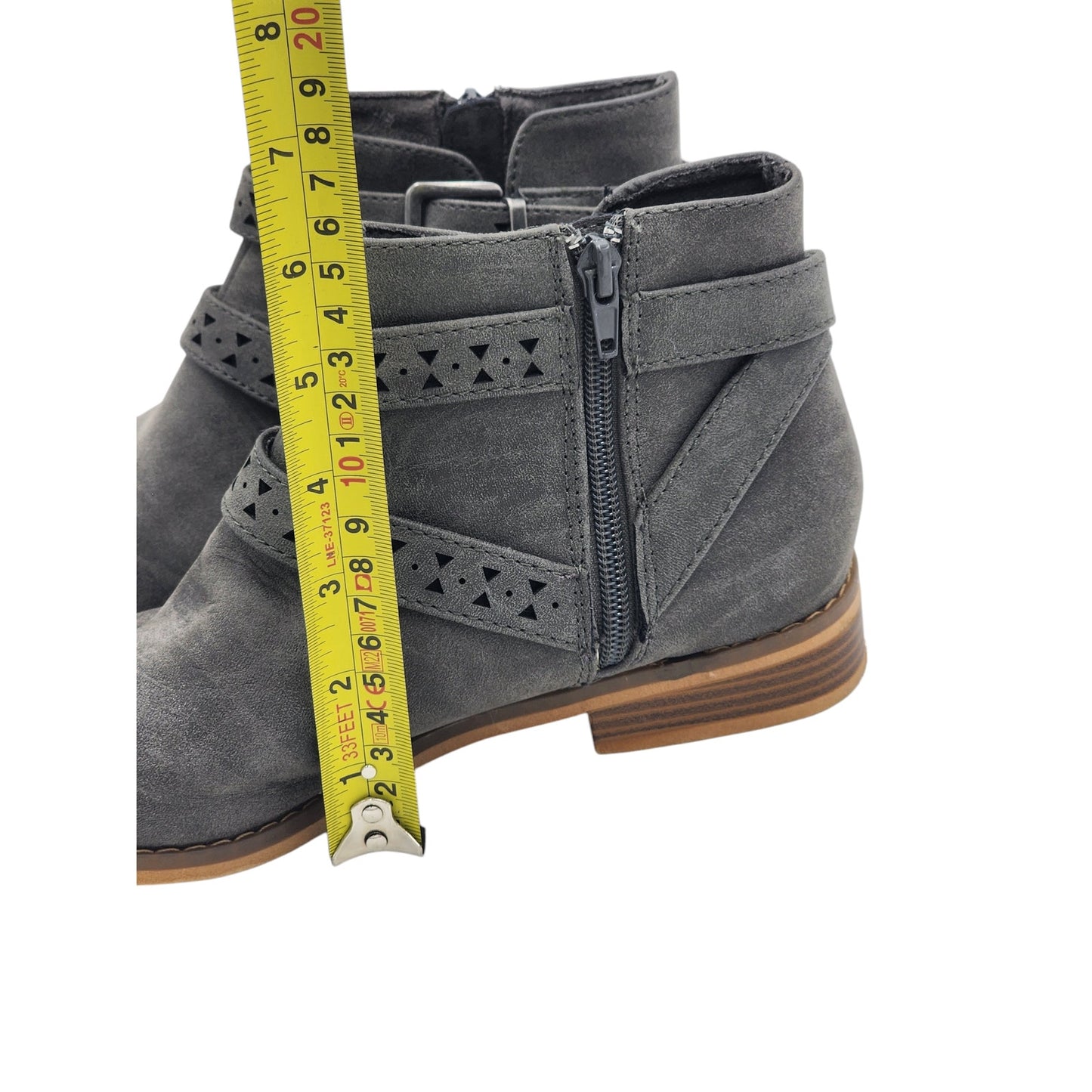 Rocket Dog Ankle Boots Womens 8.5 Gray Suede Western Style Boho Cottagecore