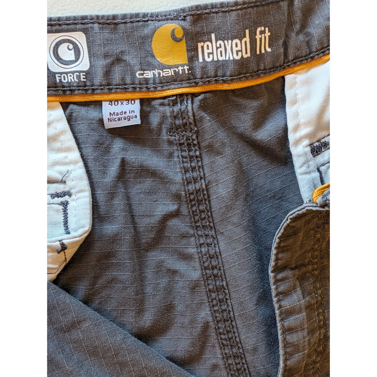 Carhartt Force Cargo Pants Mens 40x30 Relaxed Fit Ripstop Utility Work Trousers