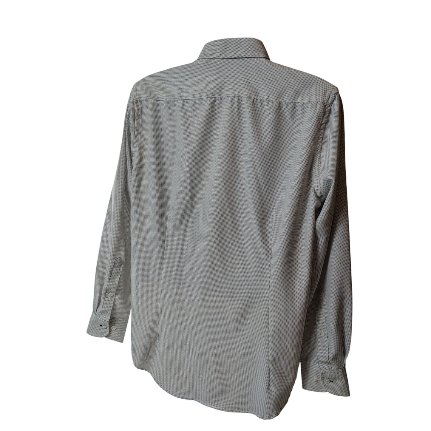 Report Collection Dress Shirt Men Large Slim 16.5 34/35 Stretch X4 Long Sleeve