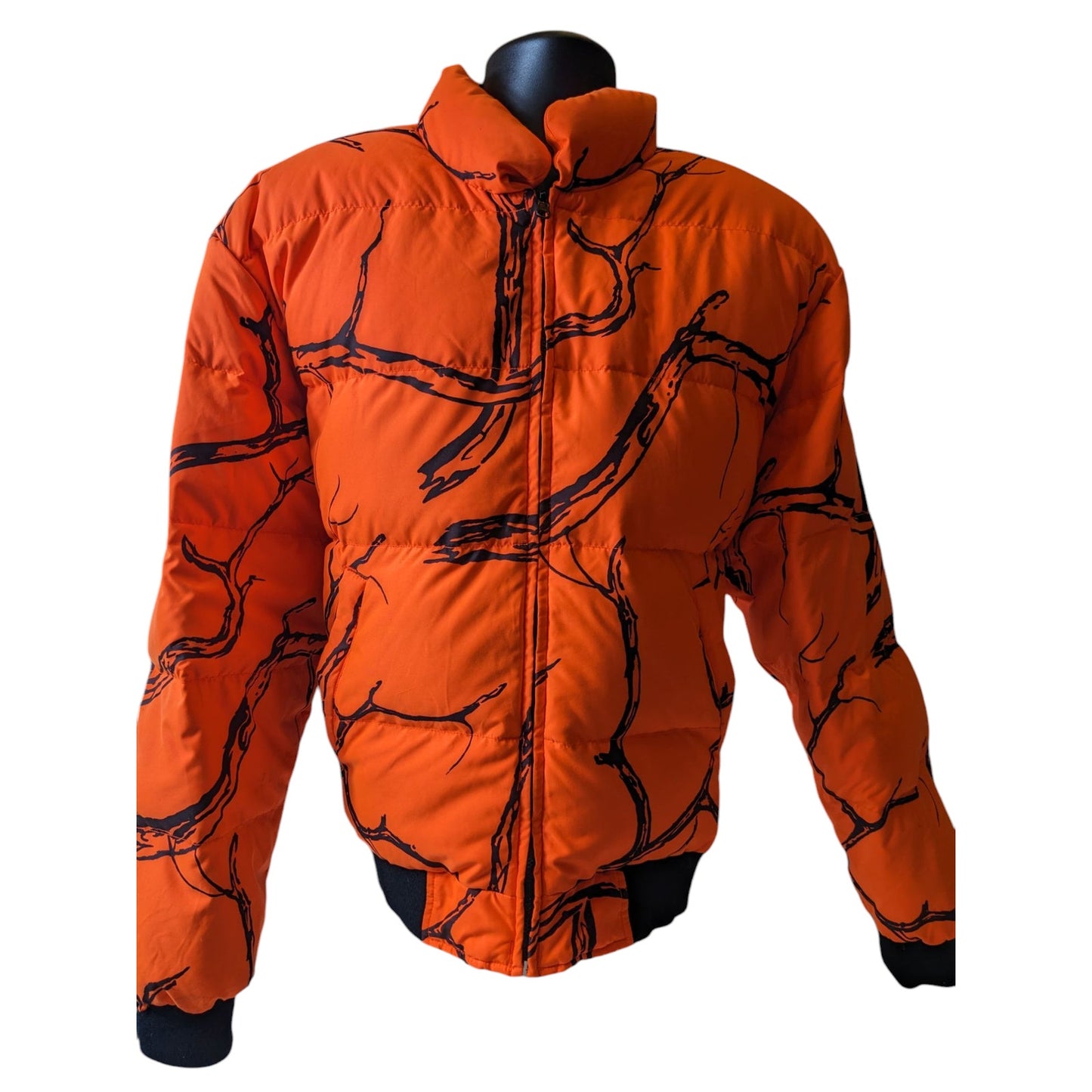 Gamehide Reversible Hunting Jacket Mens Large Brown Blaze Orange Camo Puffer