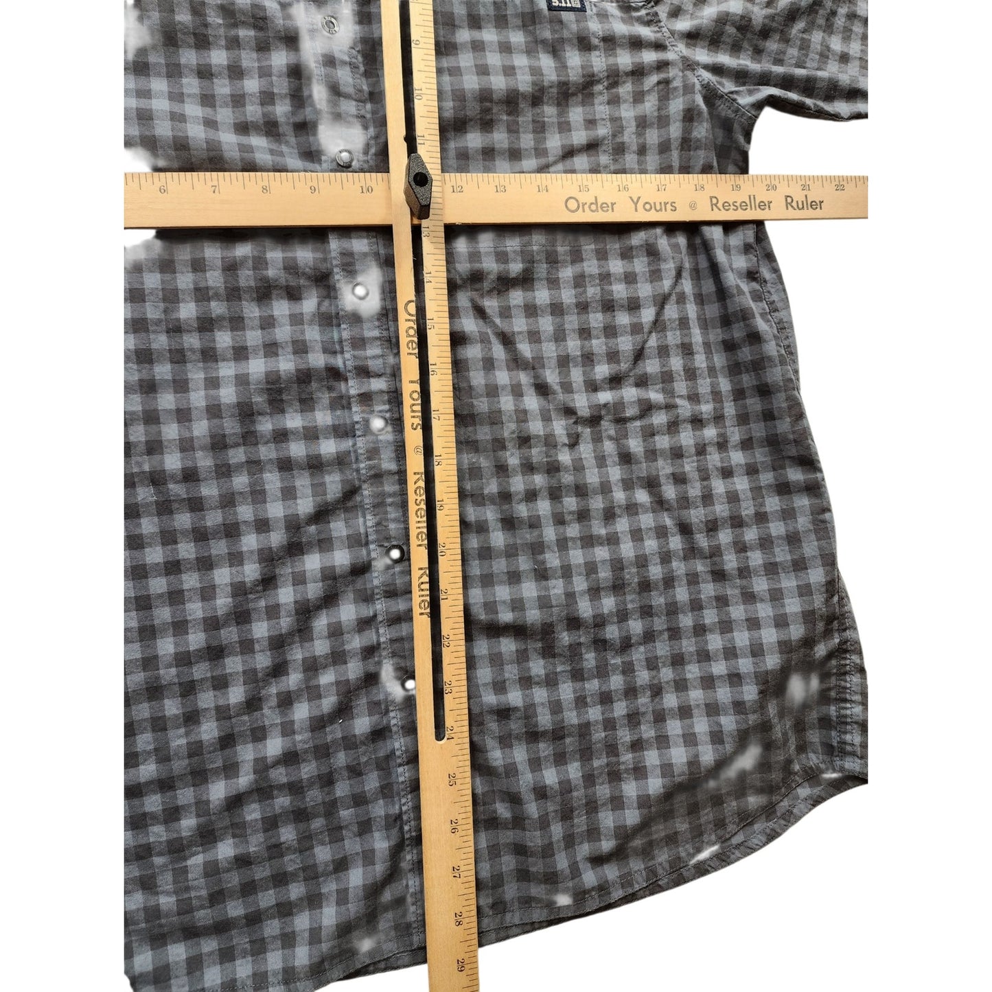 5.11 Tactical Mens Small Gray Plaid Long Sleeve Shirt Outdoor Hiking Casual