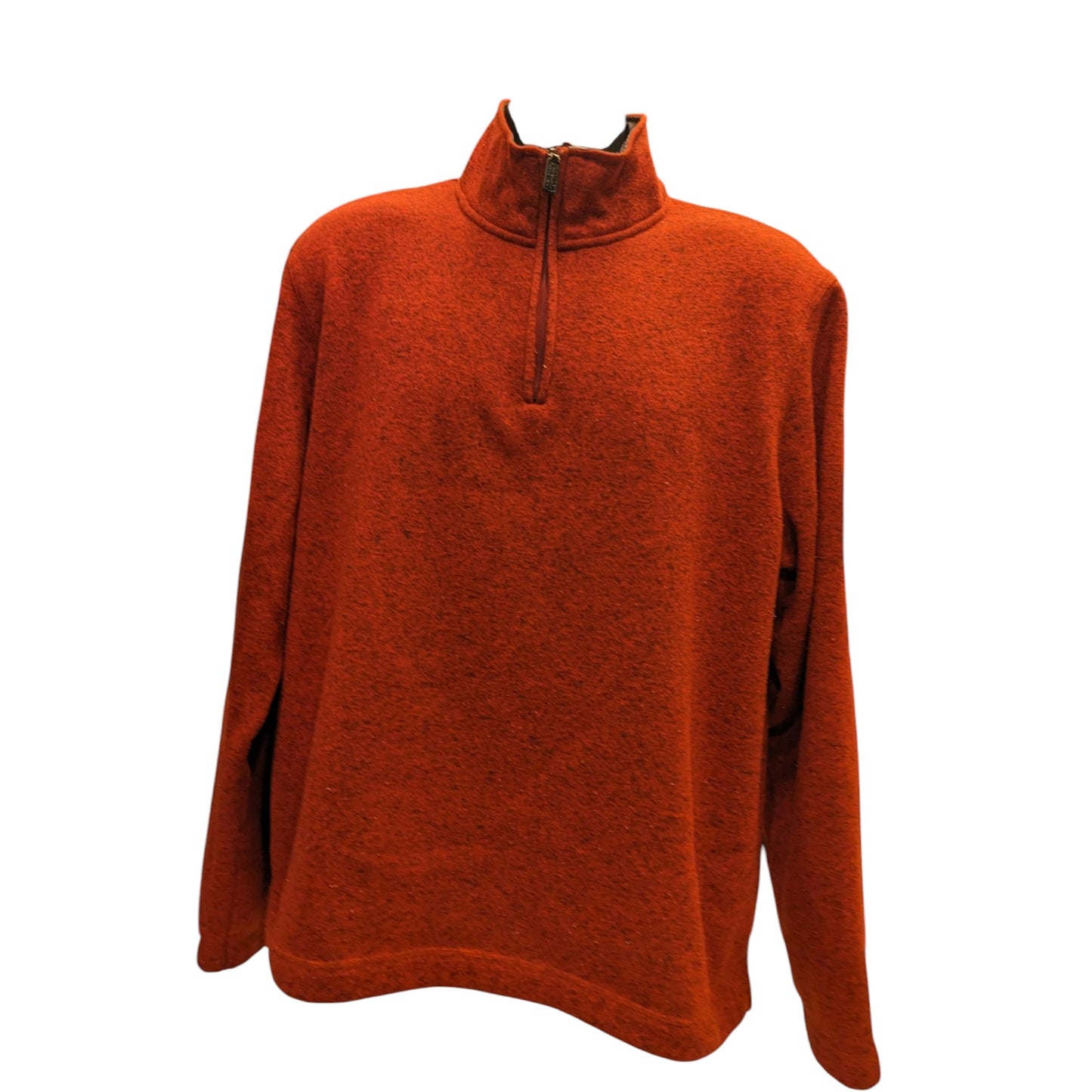 Wrangler Pullover Sweater Men Large Red Zip Fleece Pullover Sweater Polyester