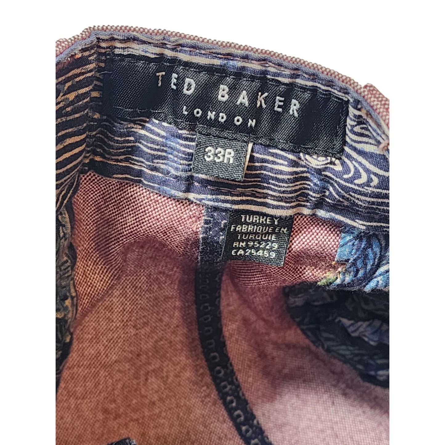 Ted Baker London Mens 33R Pants Slim Fit Trousers Flat Front Business Casual