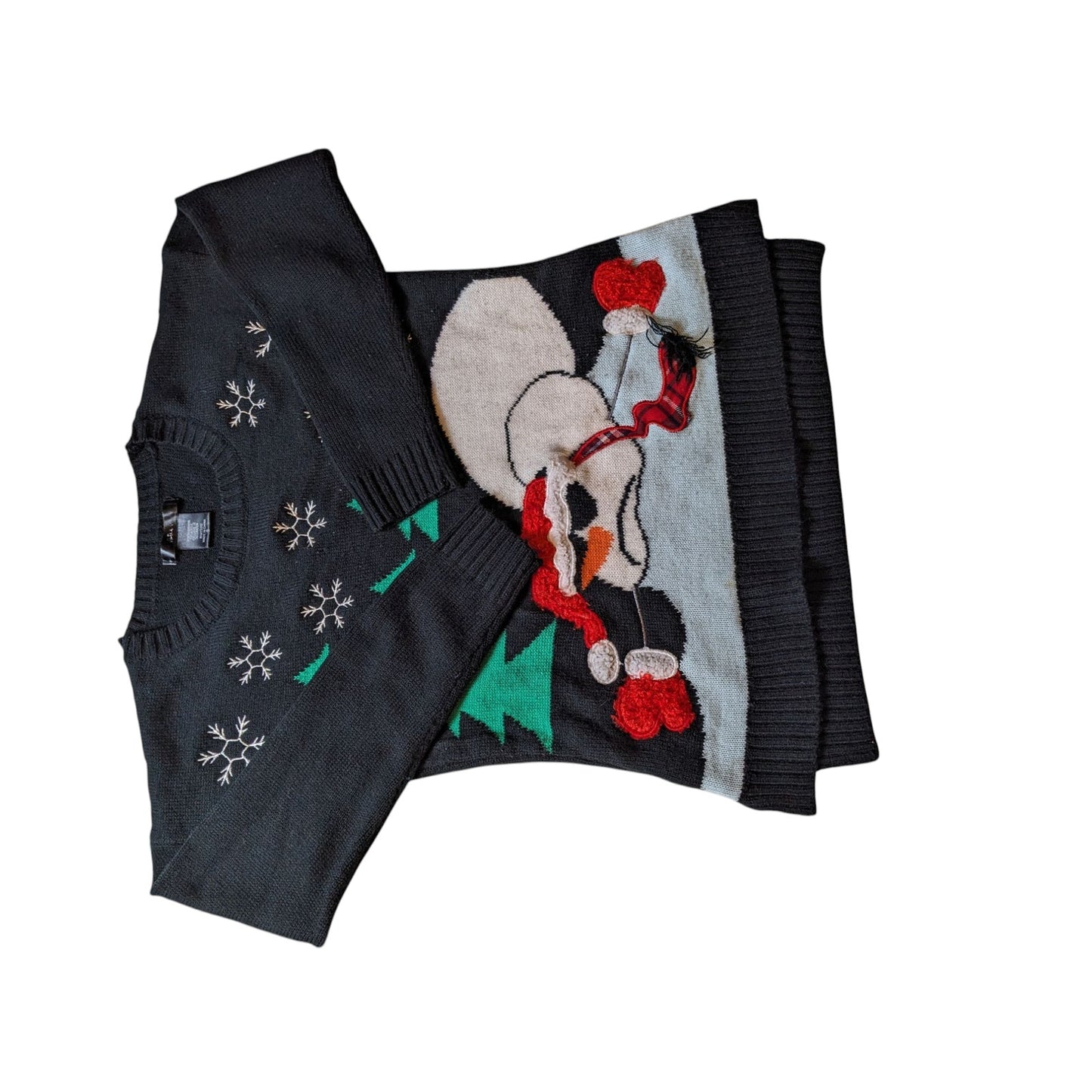 United States Sweaters Ugly Christmas Women Small Funny Snowman Holiday Pullover