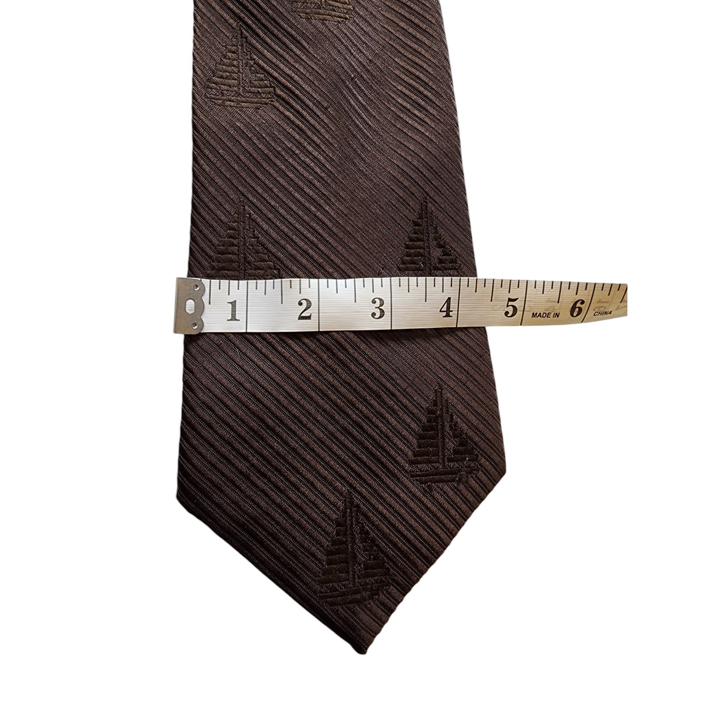 Vintage Bellagio by Damon Mens Tie Sailboat Coastal Pattern Necktie Nautical