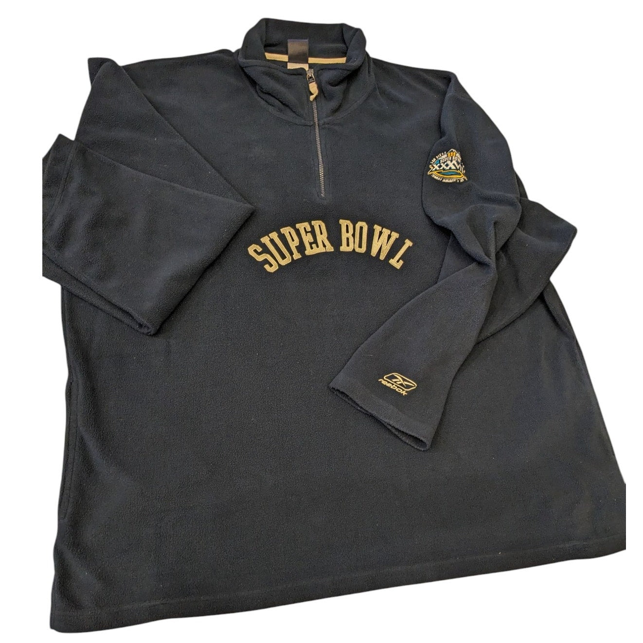 Vintage Reebok NFL Super Bowl XXXVII 37 Fleece Pullover Sweatshirt 2XL Gridiron