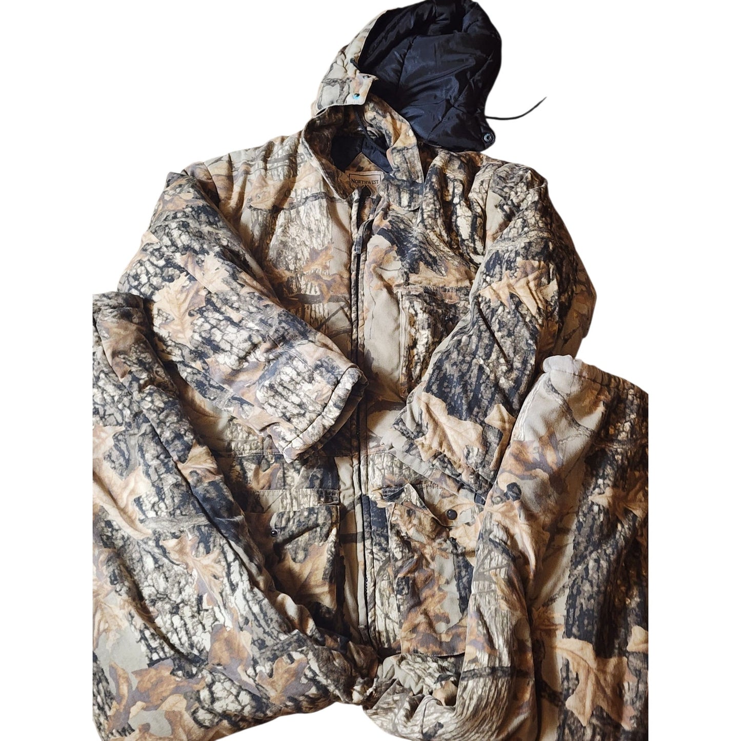 Northwest Territory Sniper Camo Hunting Coveralls Jacket Men XL Insulated Hooded