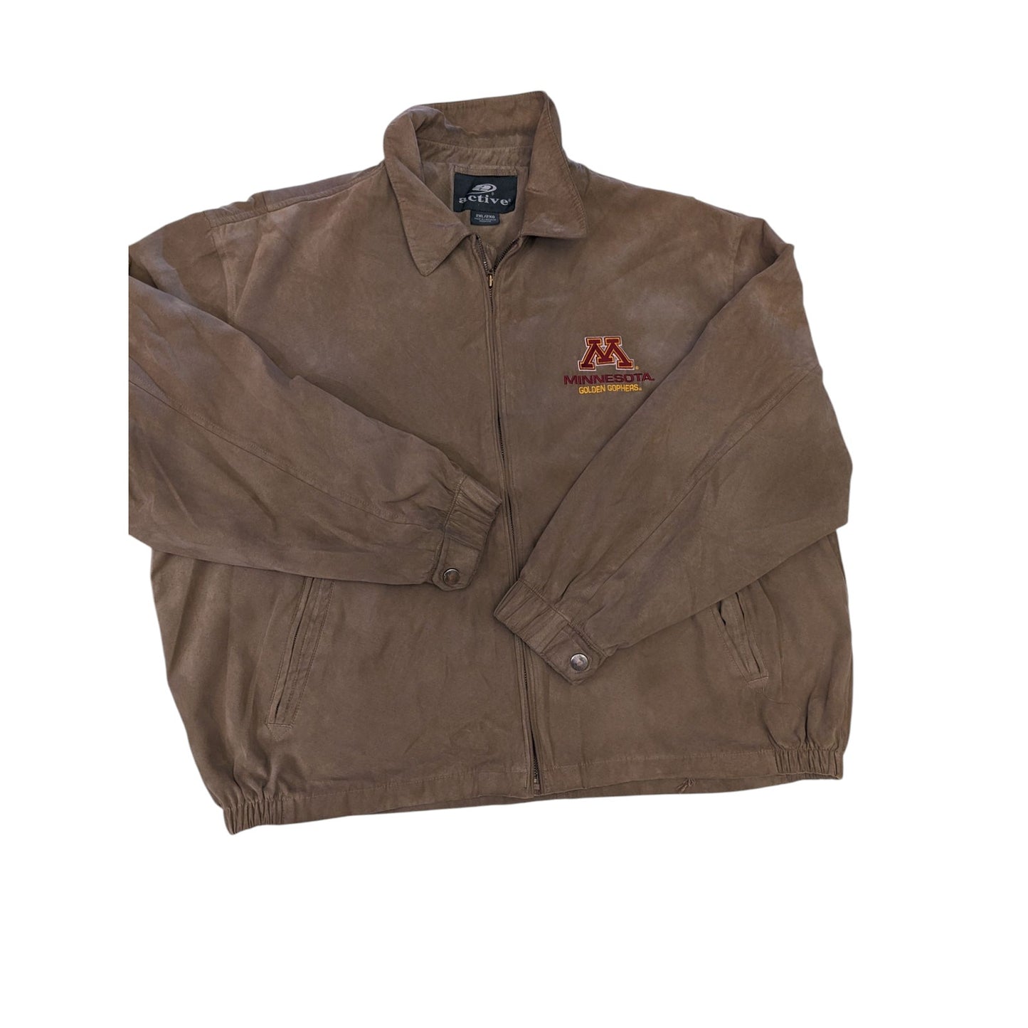 Vintage Minnesota Golden Gophers Men 2XL Jacket Active Zip Bomber Collegiate