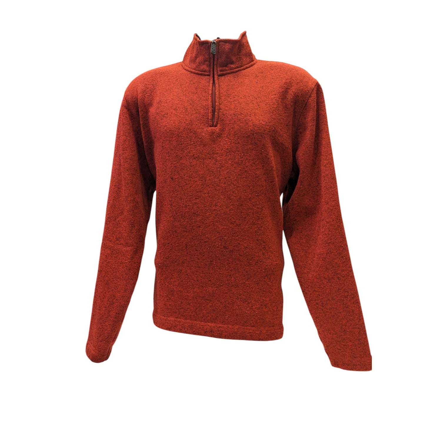 Wrangler Pullover Sweater Men Large Red Zip Fleece Pullover Sweater Polyester
