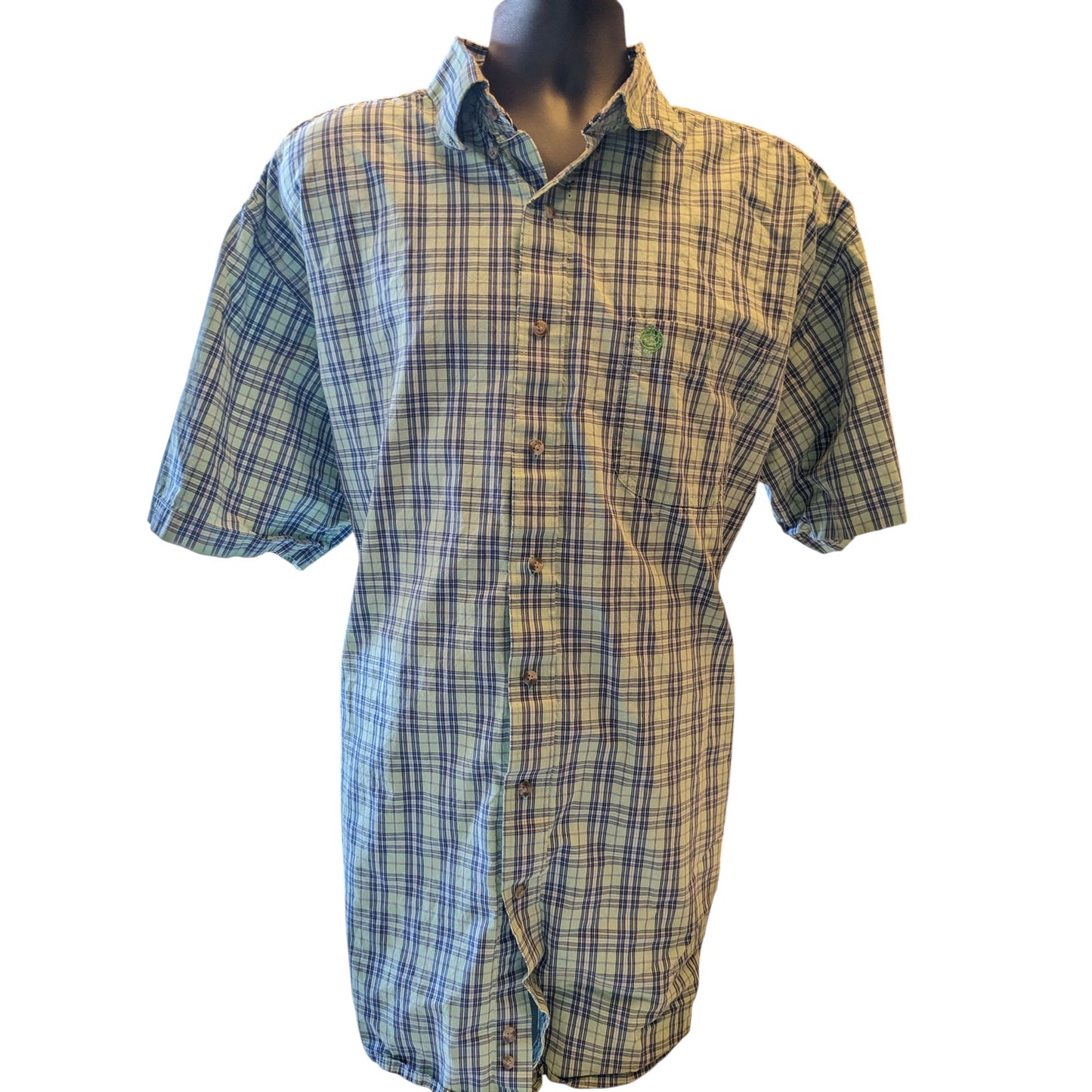 Wrangler Cowboy Cut Shirt Men 2XL ShortSleeve Plaid Western Button George Strait