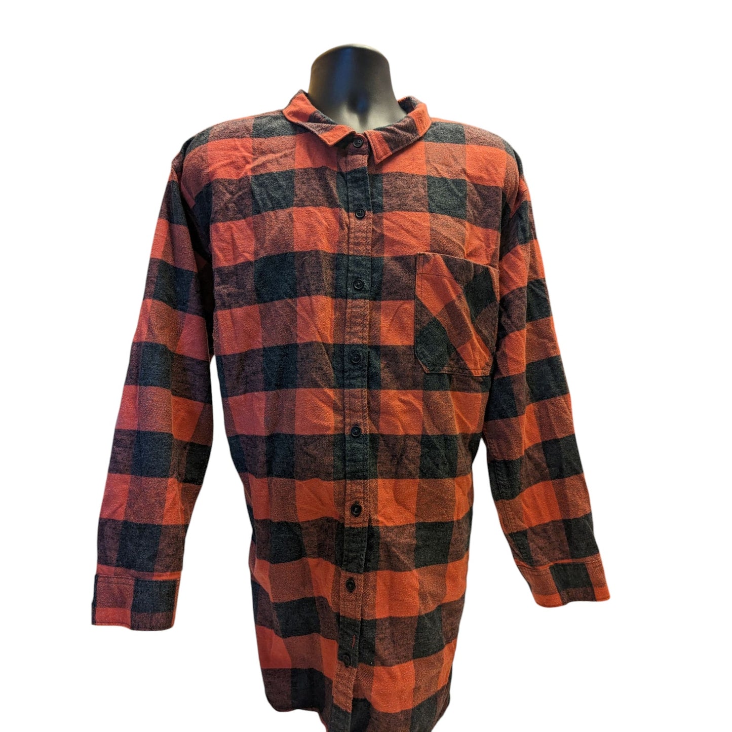 Eddie Bauer Women’s 3X Flannel Shirt Plaid Button Up Buffalo Check