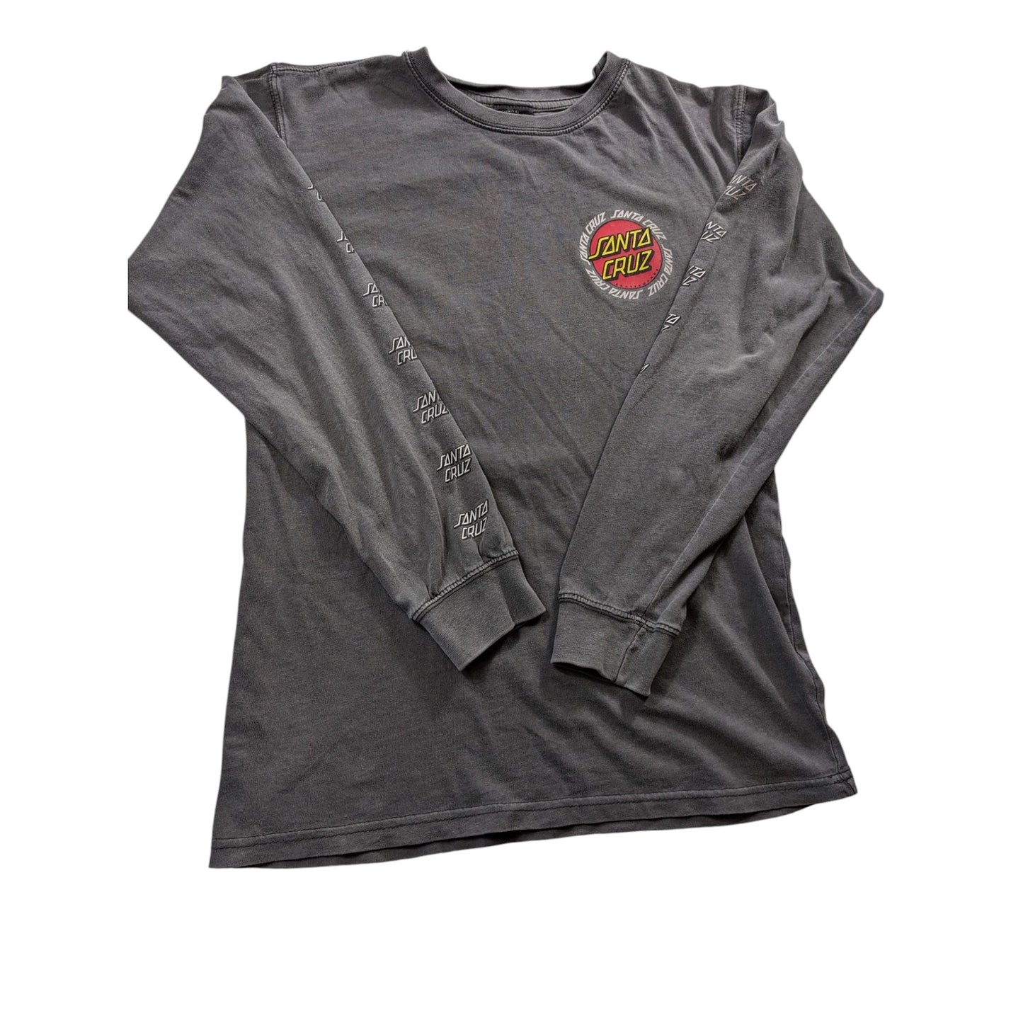 Santa Cruz Long Sleeve Logo Shirt Mens Medium Womens Large Skater Graphic Tee