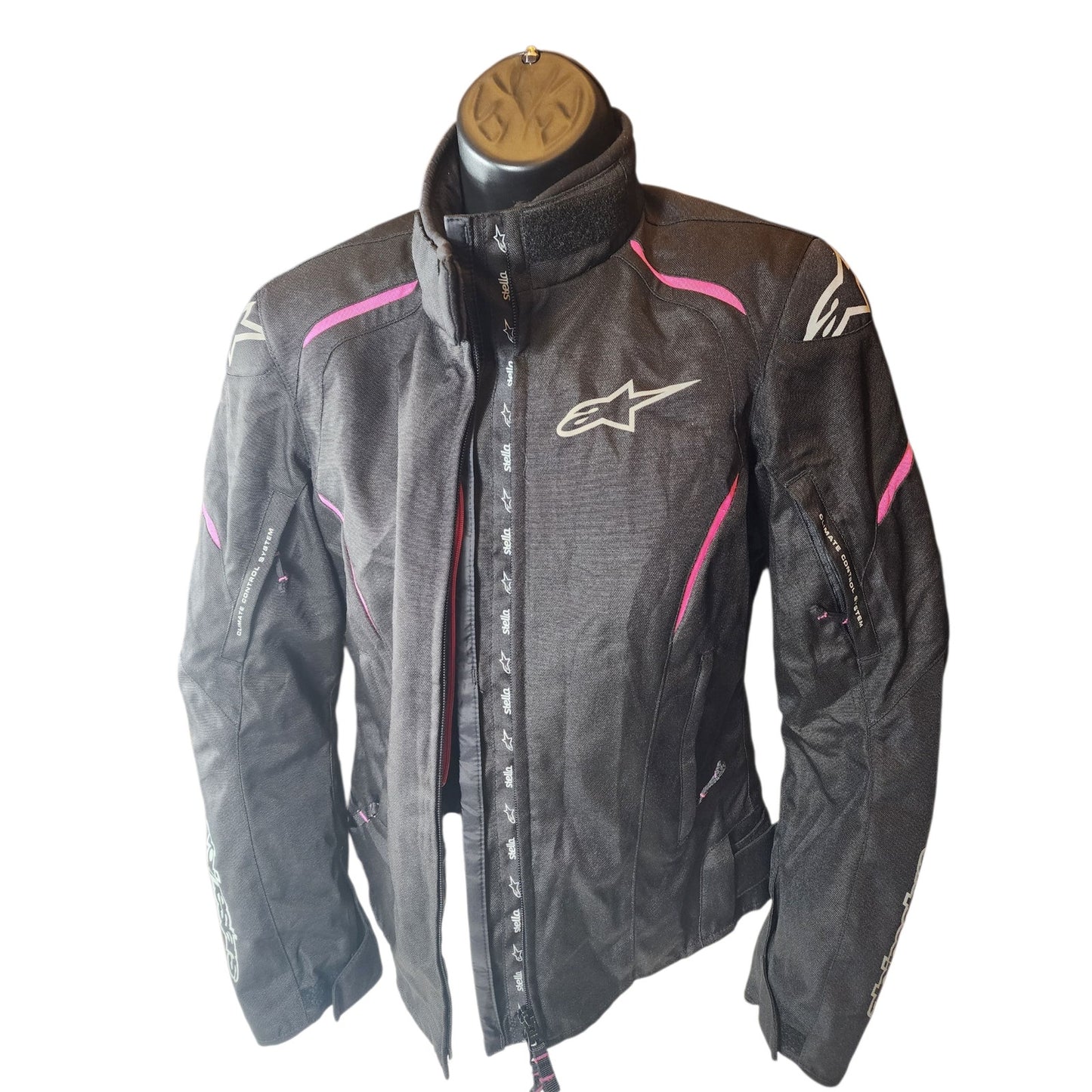 Alpinestars Motorcycle Jacket Womens Medium Stella Textile Riding Armor Climate