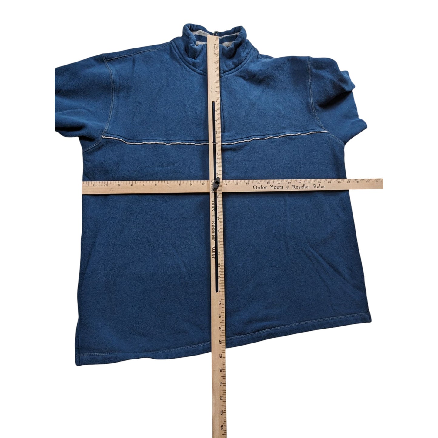 Arrow Sweatshirt Mens Large Blue 1/4 Zip Fleece Pullover Cozy Layer