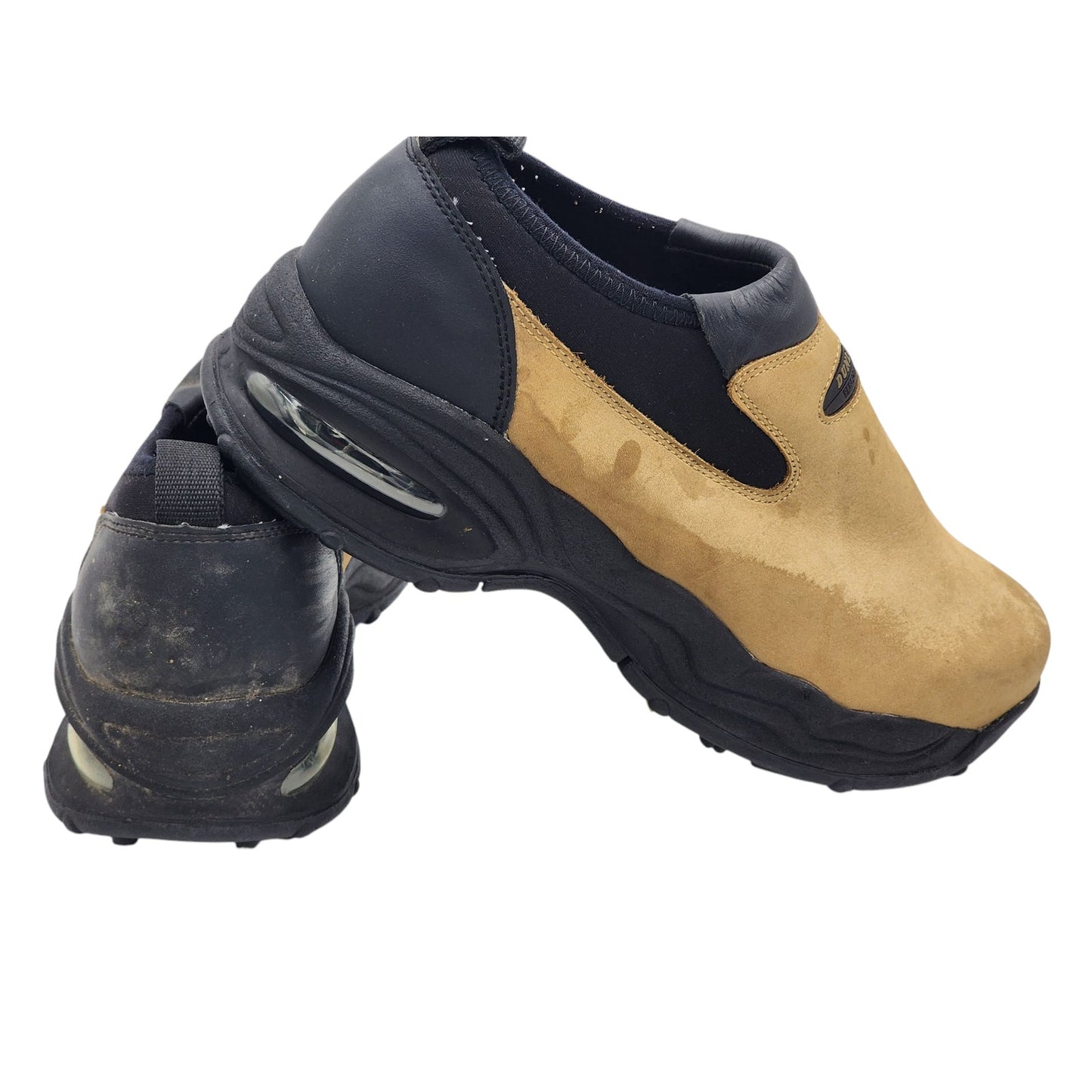 Dunlop Golf Shoes Mens 9 Slip On Dry 10 Brown Black Spiked Sole Performance