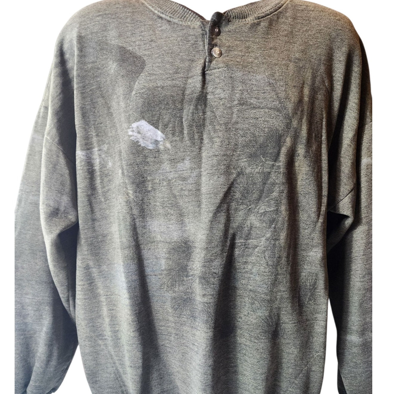 Forest Glen Henley Shirt XL Long Sleeve Sweater Eagle Wildlife Pullover Vintage
