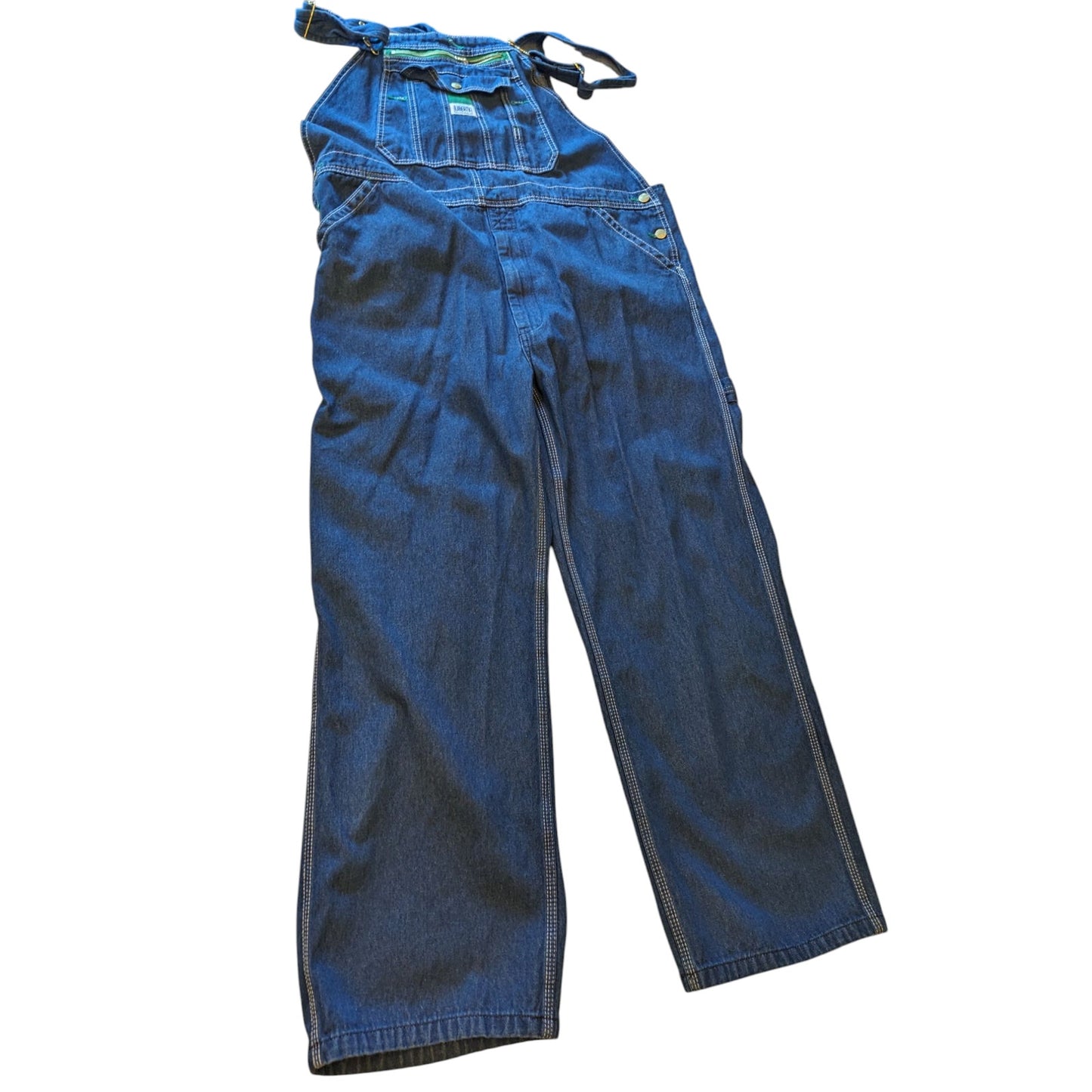 Liberty Denim Overalls Men 40x30 Workwear Bib Carpenter Style Utility Adjustable