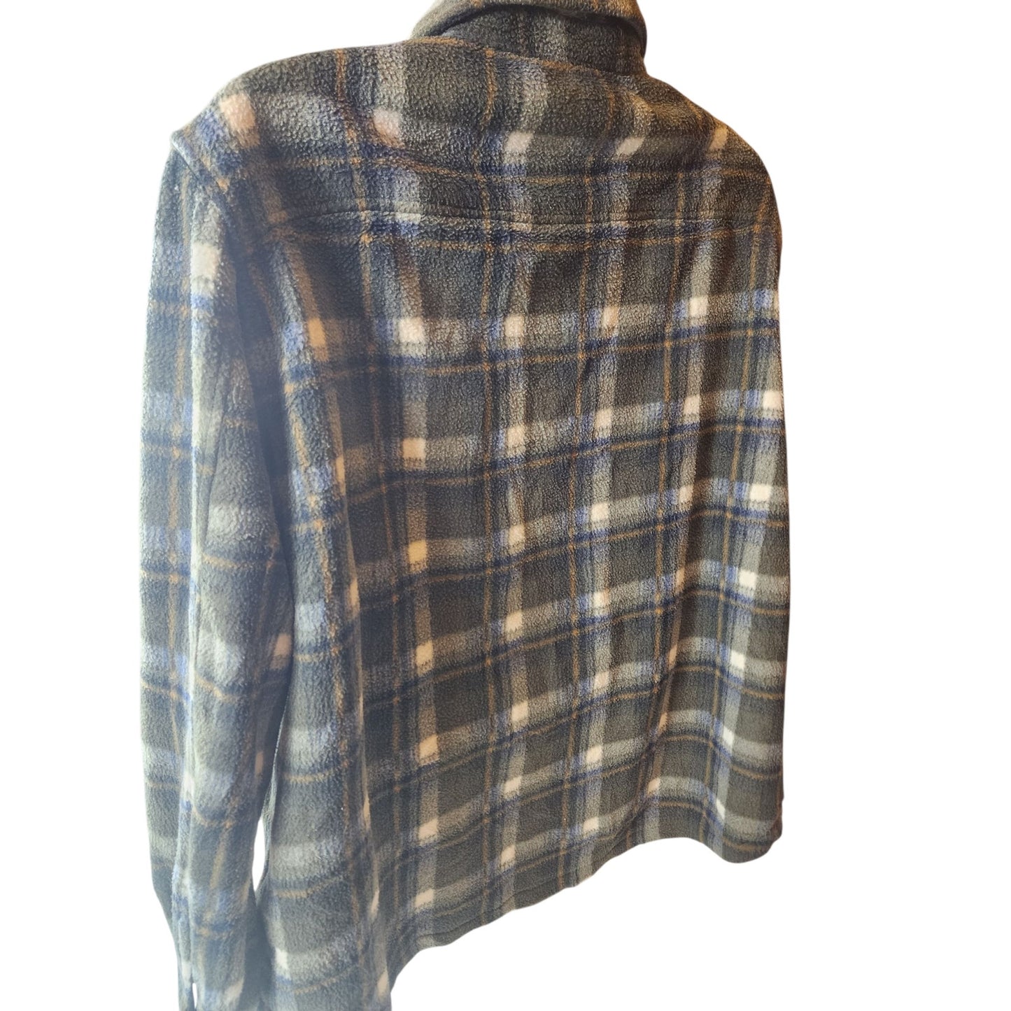 Marks Spencer M&S Fleece Jacquard Check Overshirt 3XL Flannel Shirt Jacket Snap