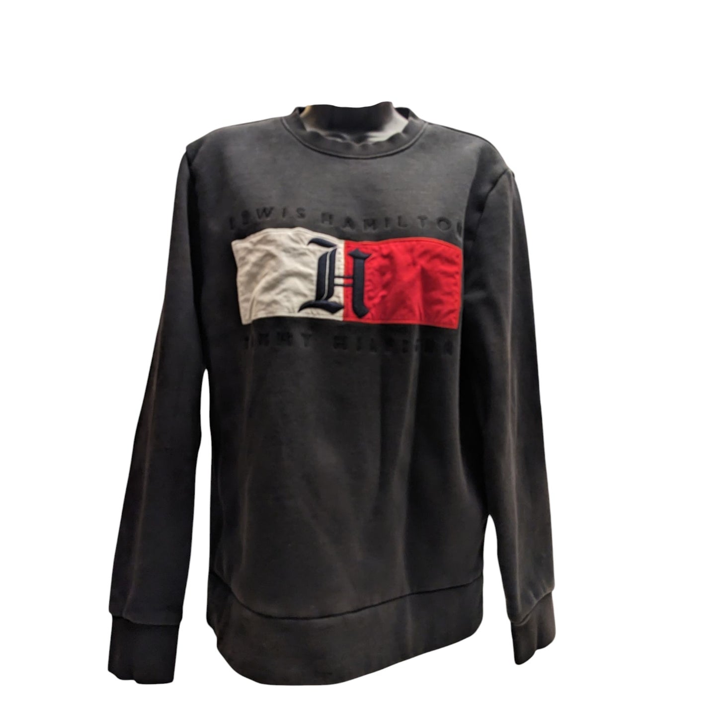 Tommy Hilfiger Lewis Hamilton Sweatshirt Womens Large Crewneck Logo Pullover