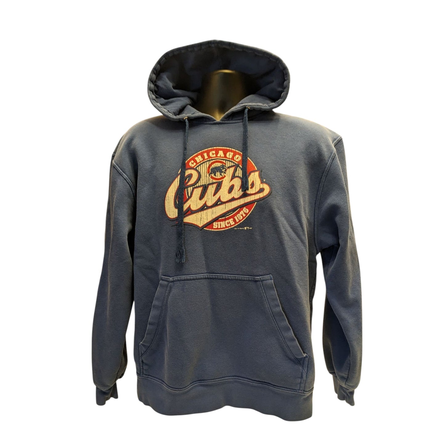 Chicago Cubs Hoodie Men Large Pullover Sweatshirt Gear for Sports Vintage Look