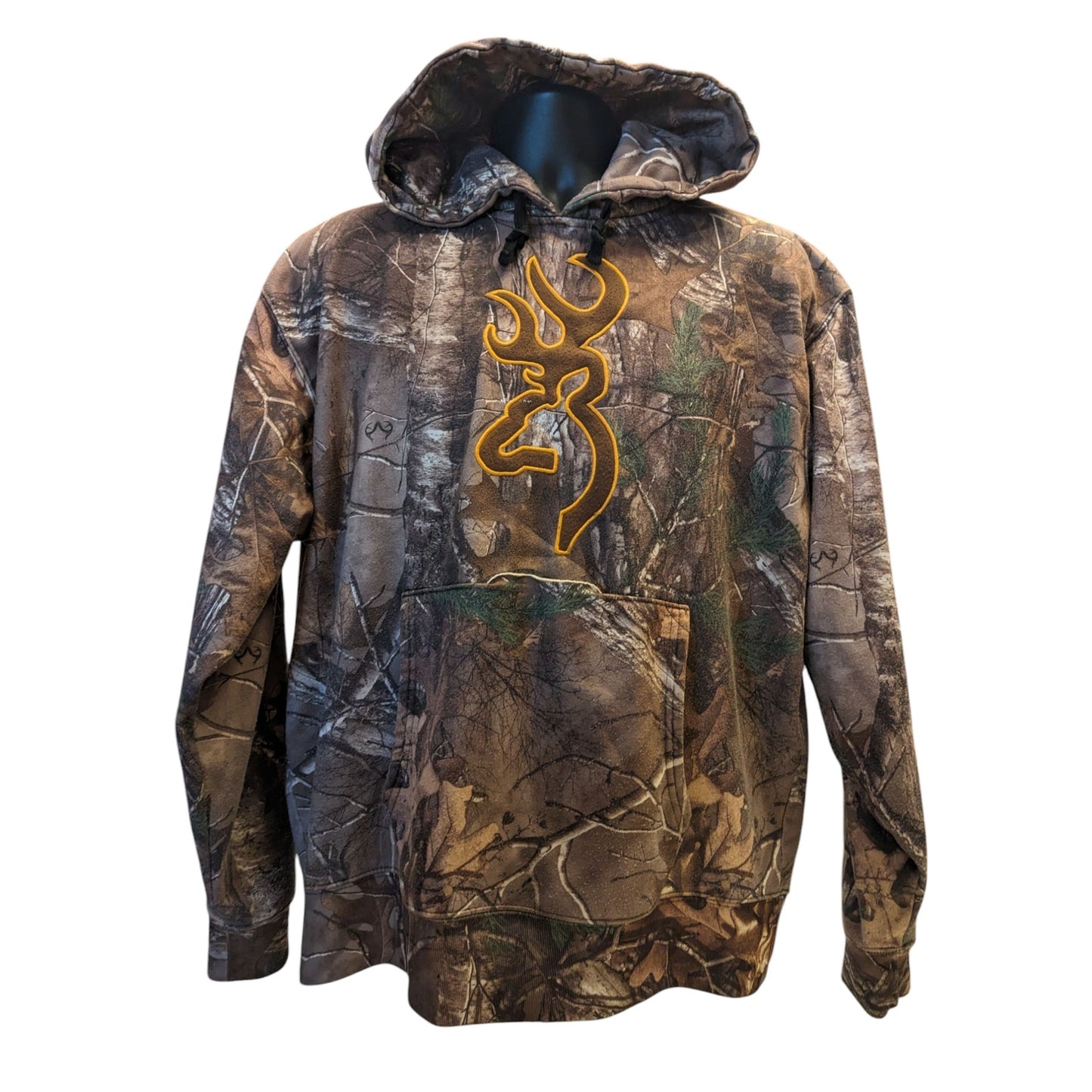 Browning Camo Hoodie Mens Large Pullover Hunting Sweatshirt Realtree Pattern