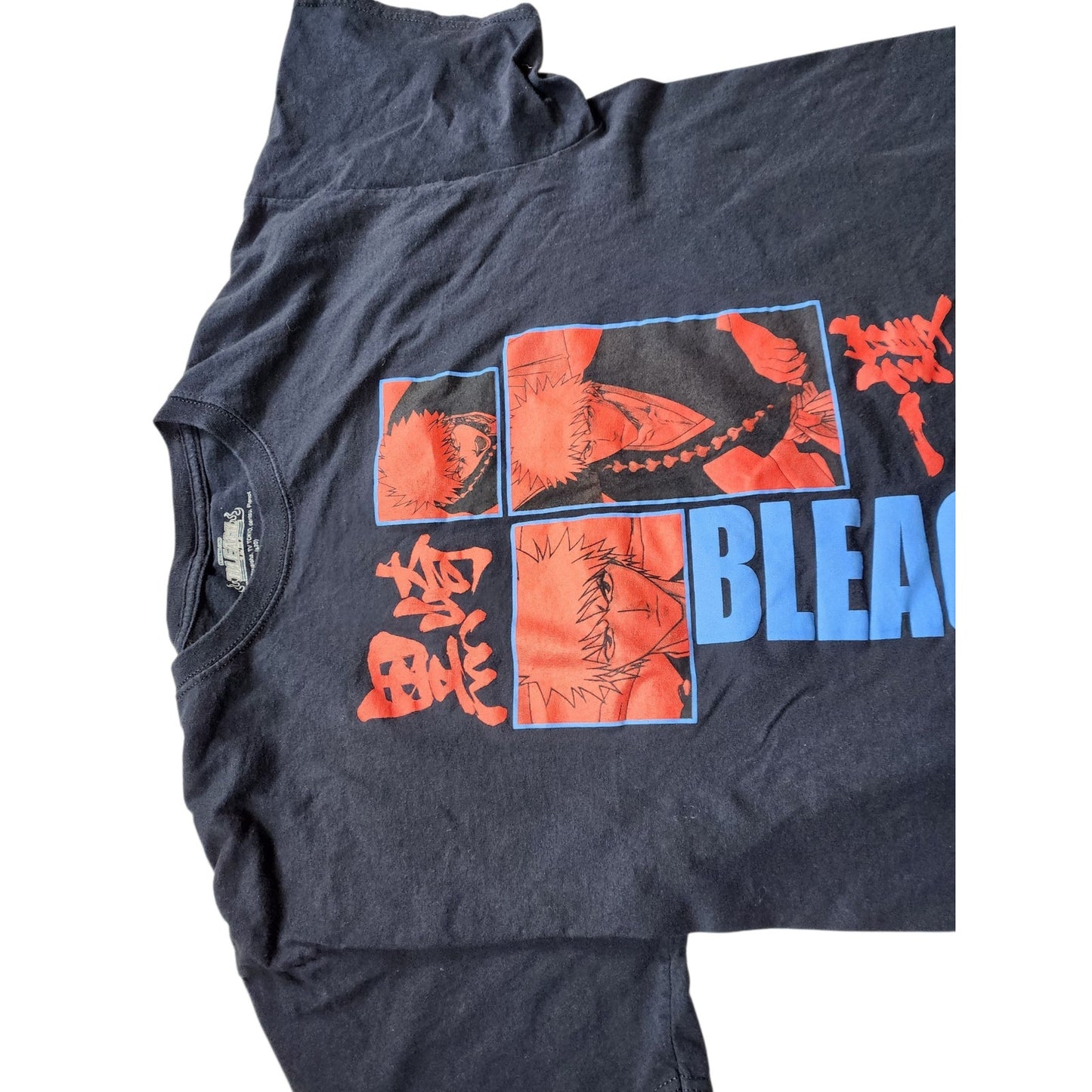 Bleach Anime T Shirt Mens Medium Manga Ichigo Kurosaki Graphic Short Sleeve Tee