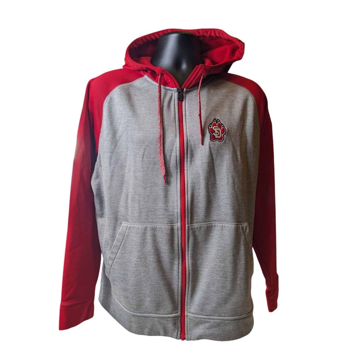 Adidas Team Issue Hoodie Mens Large South Dakota Coyotes Fleece Zip Climawarm