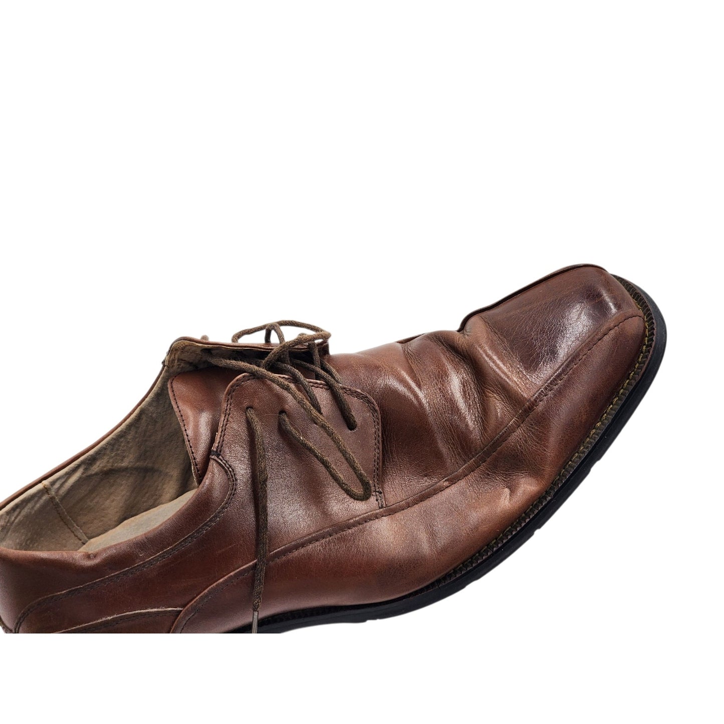 Florsheim Shoes Mens 11 3E Wide Comfortech Leather Oxford Dress Square Toe Lace
