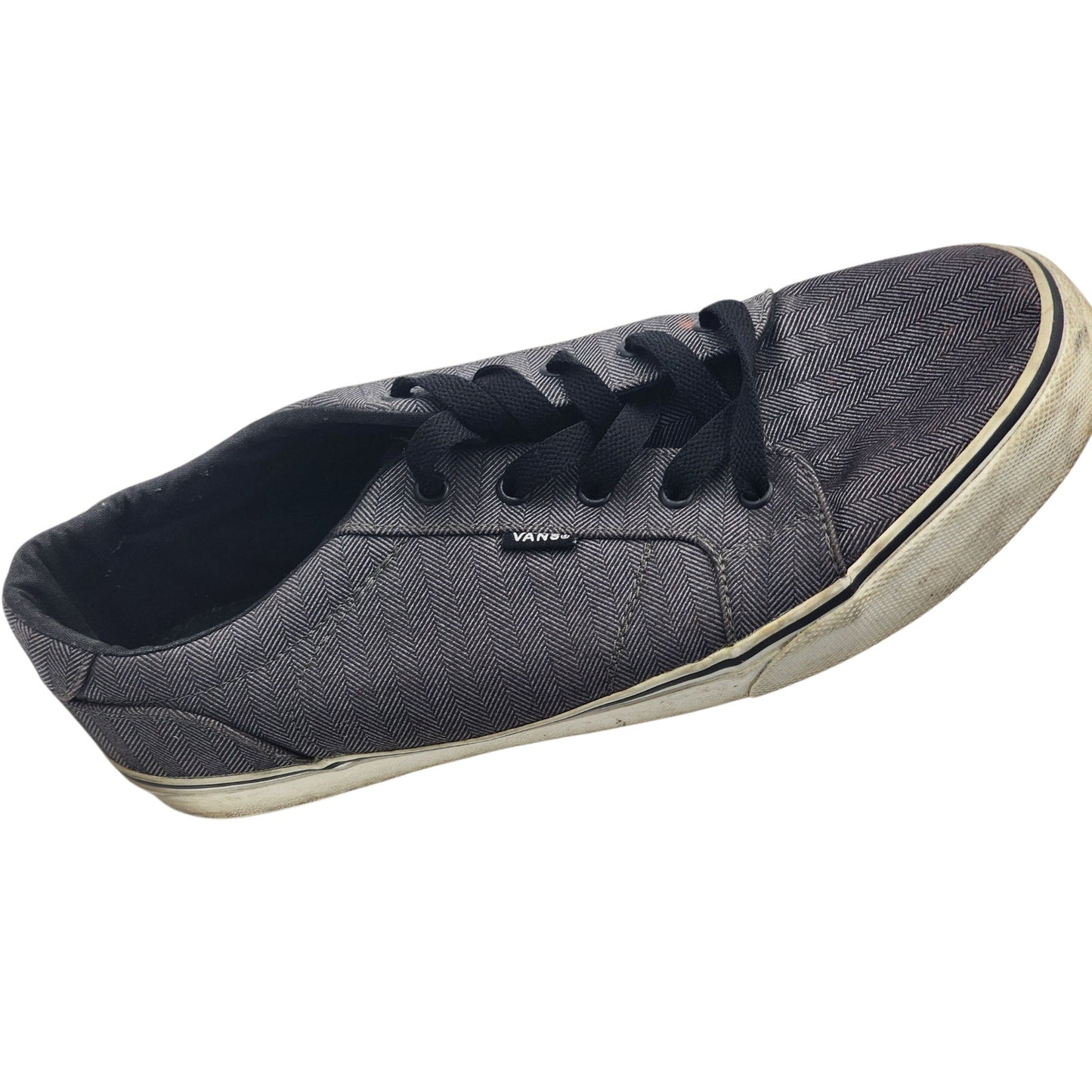 Vans Sneakers Mens 12 Gray Herringbone Low Top Skate Shoes Casual VN-ONLUL9B-MEN