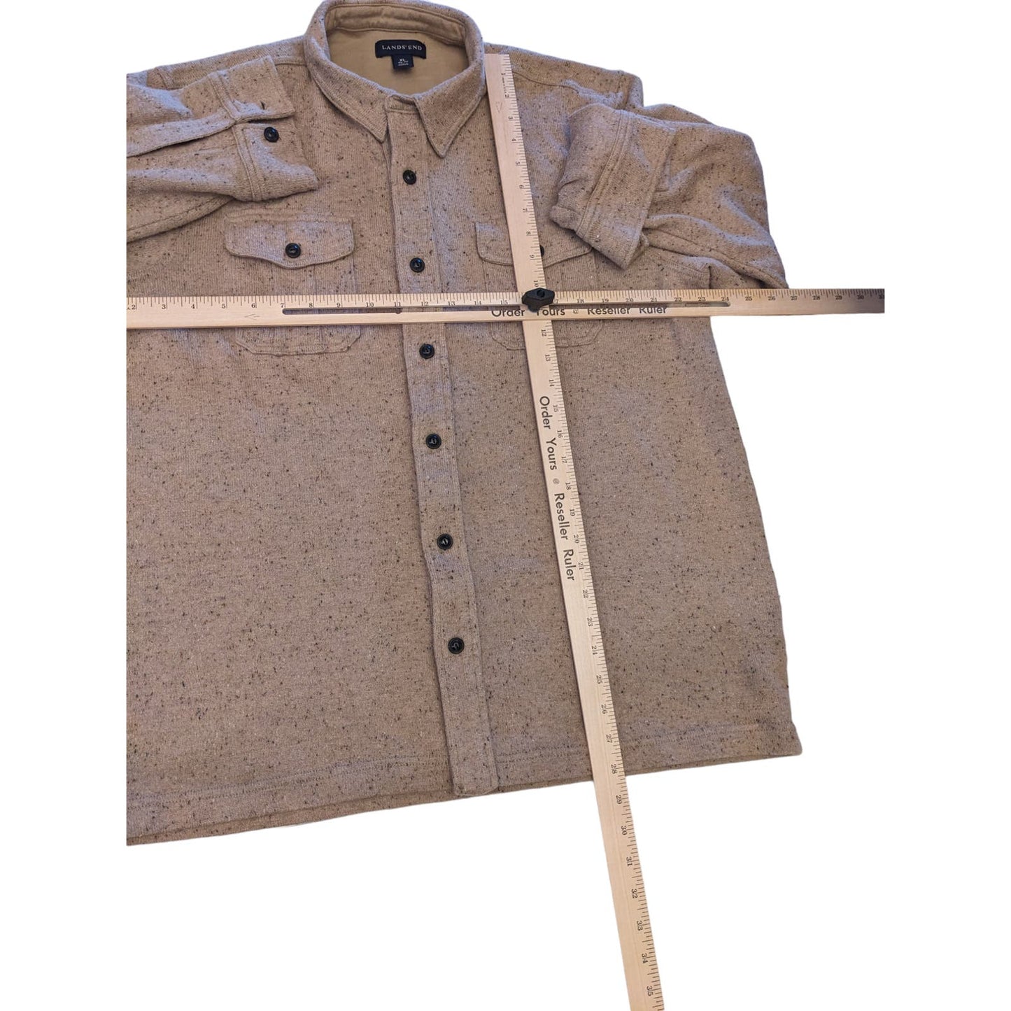 Lands End Shirt Jacket Mens XL 46-48 Shacket Long Sleeve Lumberjack Americana