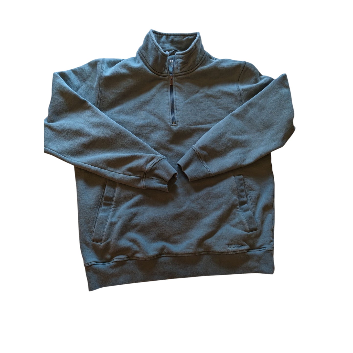 LL Bean Pullover Womens Medium Fleece Sweatshirt Traditional Fit Kangaroo Pocket