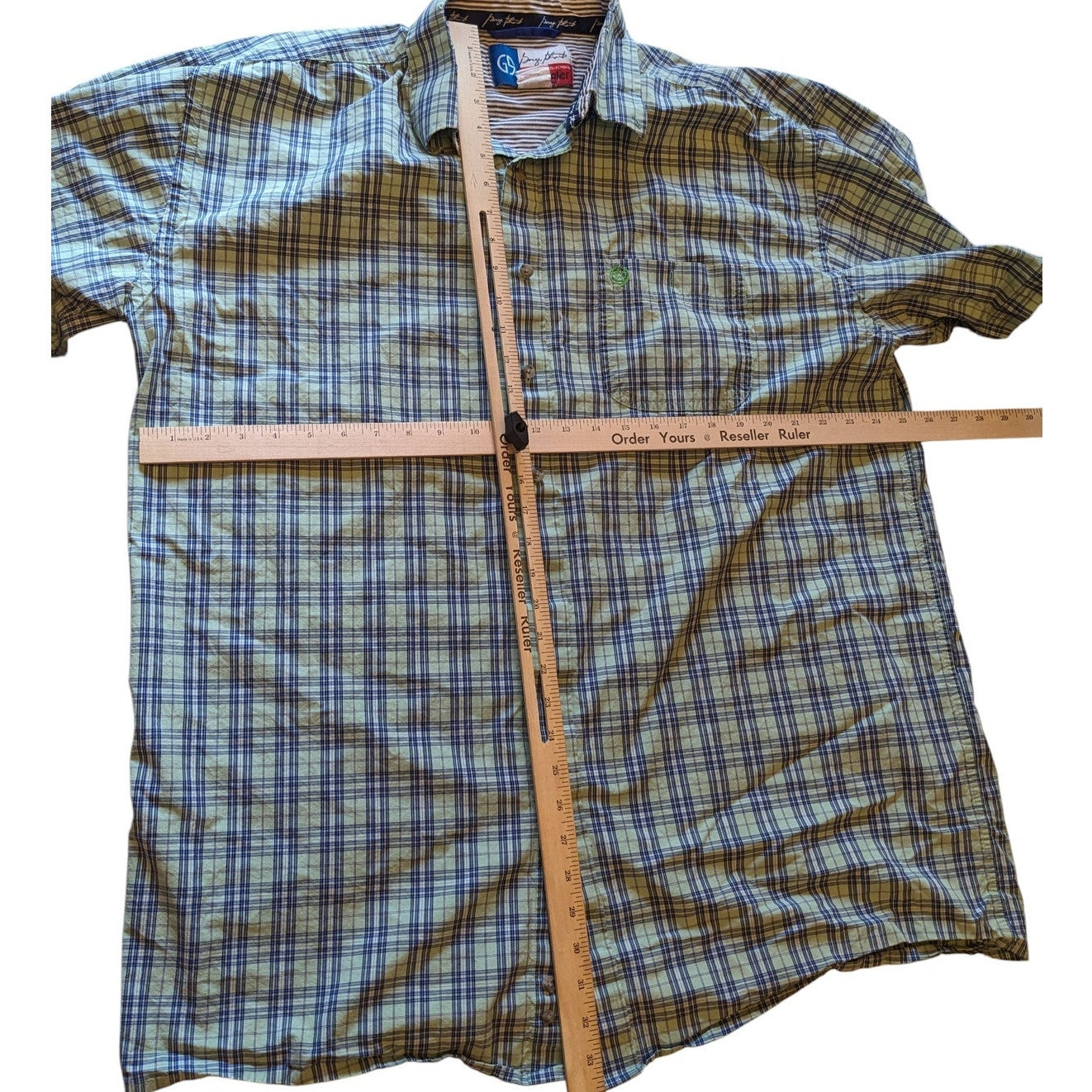 Wrangler Cowboy Cut Shirt Men 2XL ShortSleeve Plaid Western Button George Strait
