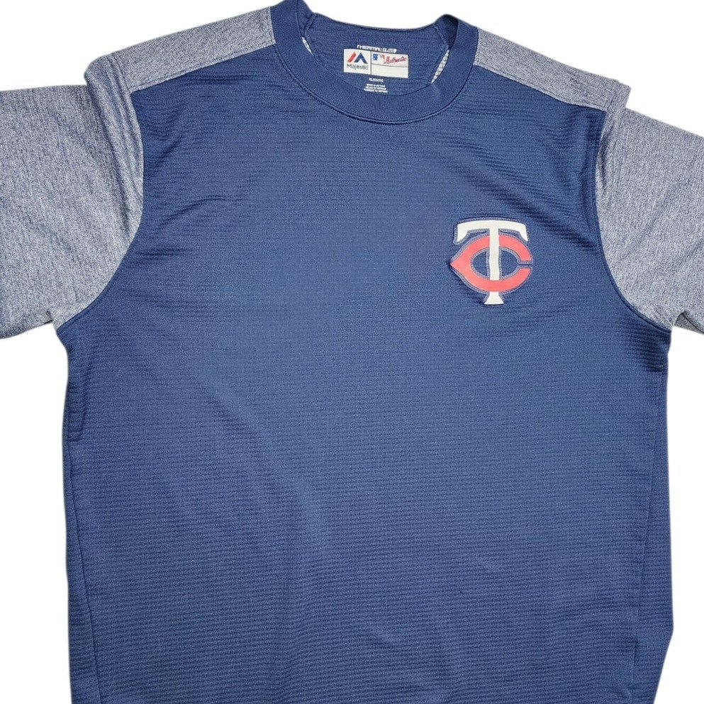 Majestic MLB Minnesota Twins Pullover Shirt Mens XL Long Sleeve Thermabase