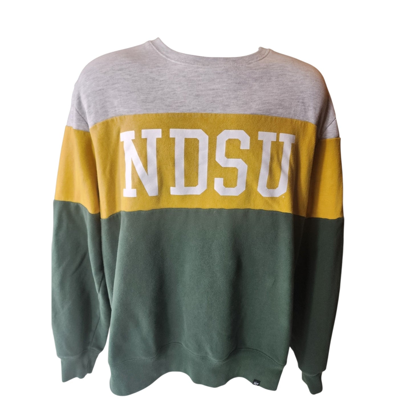 47 Brand NDSU Crewneck Sweatshirt Mens XXL North Dakota State Bison Colorblock