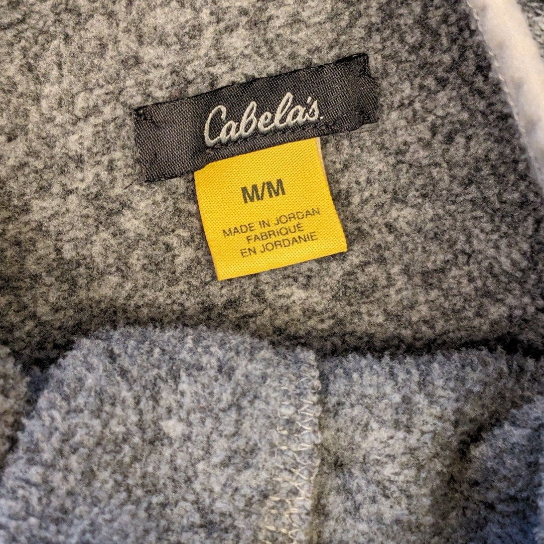 Cabelas Hoodie Tunic Sweater Womens Medium Funnel Neck Pullover Embroidered Cozy