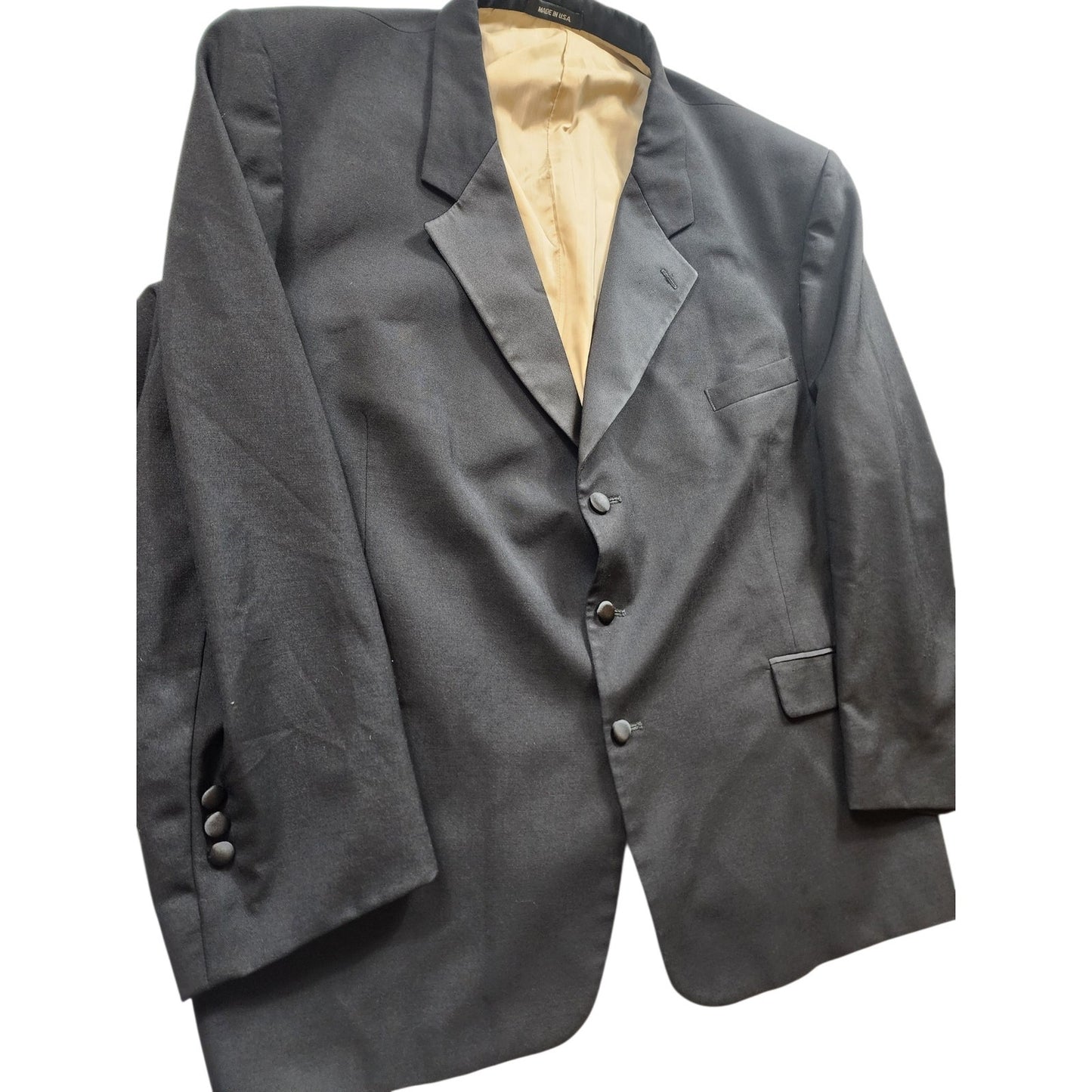 Chaps Ralph Lauren Mens 56R Tuxedo Blazer Jacket 3 Button Formal Dinner USA Made