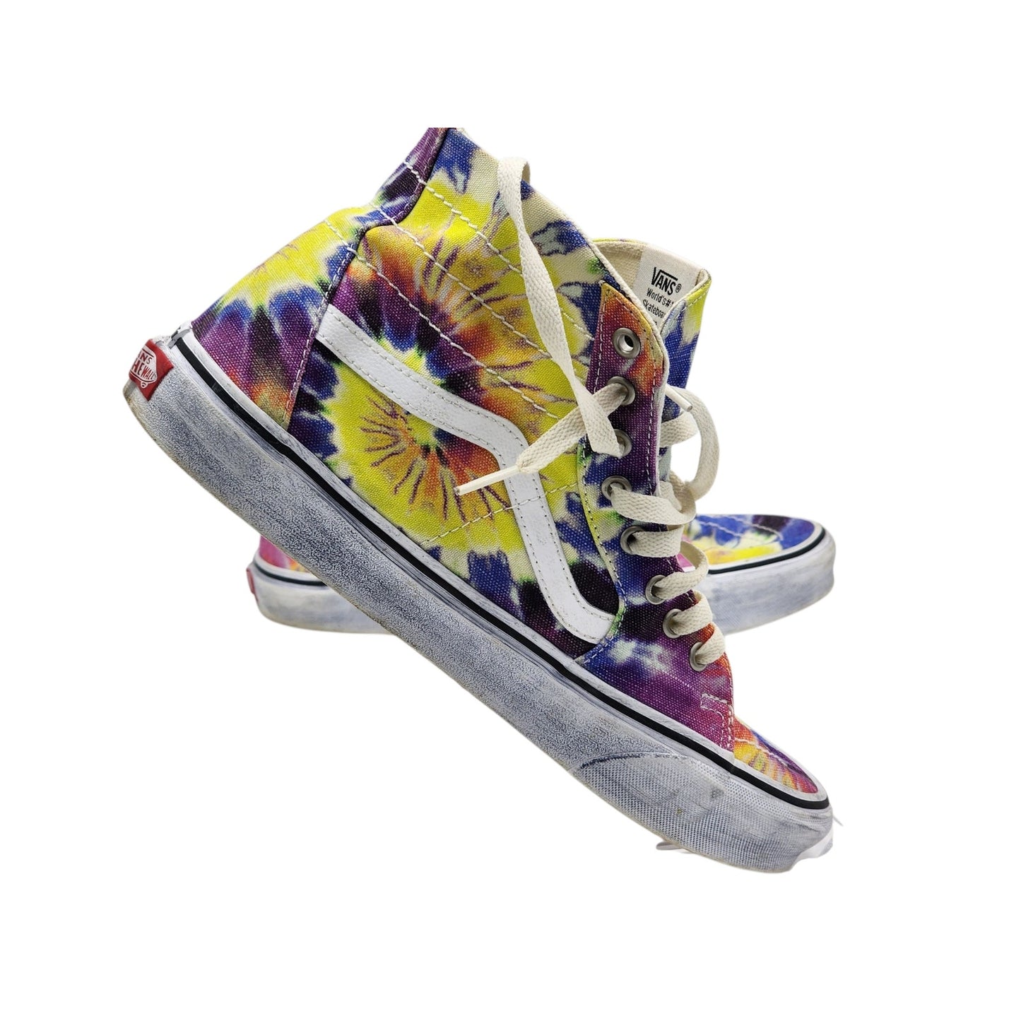 VANS Sk8 Hi Shoes Mens 11 Womens 12.5 Colorful Tie Dye High Tops Skate Sneakers