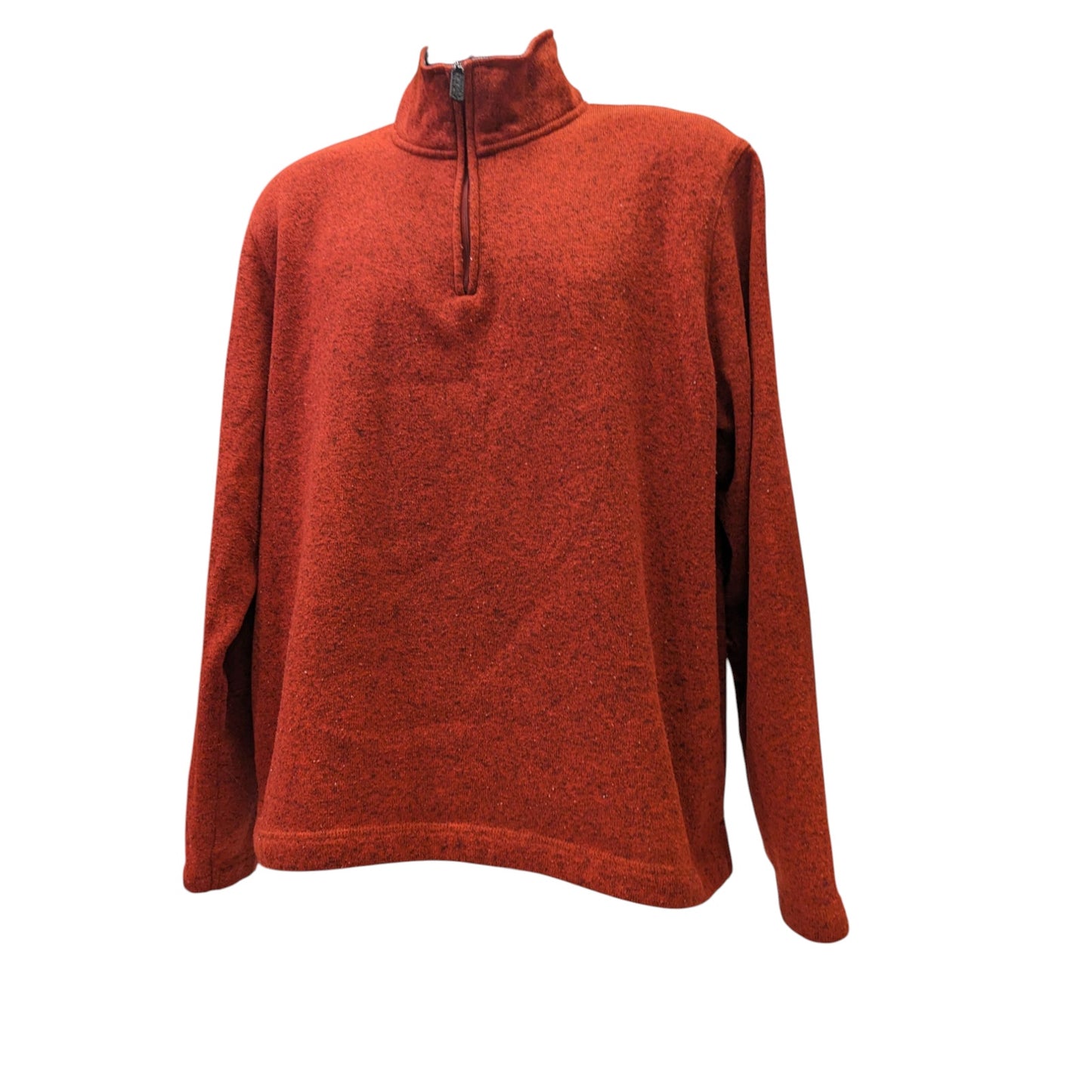 Wrangler Pullover Sweater Men Large Red Zip Fleece Pullover Sweater Polyester