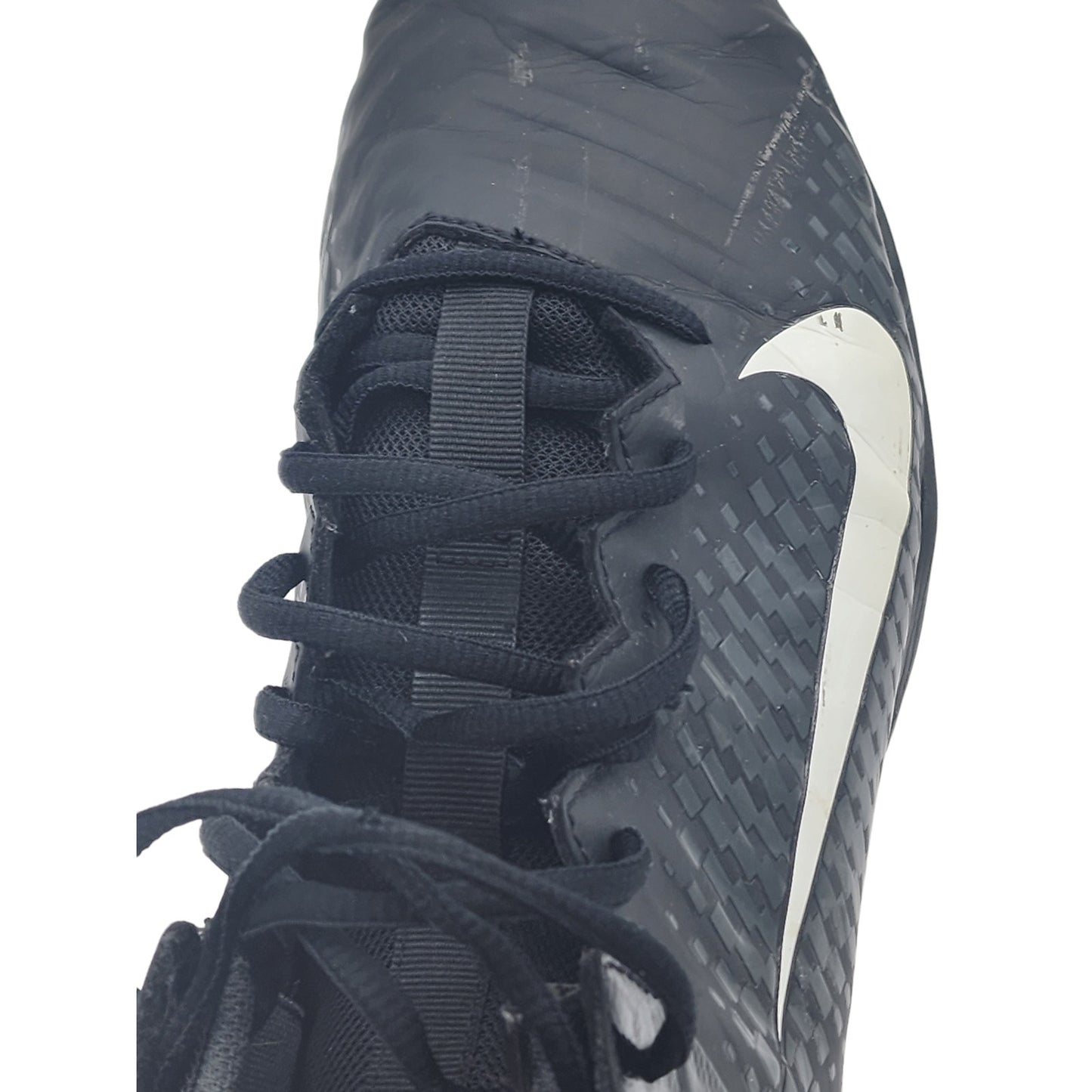 Nike Alpha Menace Shark 3 Football Cleats Mens Size 13 Black White FastFlex