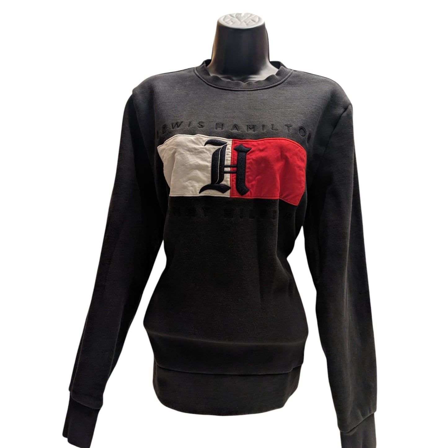 Tommy Hilfiger Lewis Hamilton Sweatshirt Womens Large Crewneck Logo Pullover