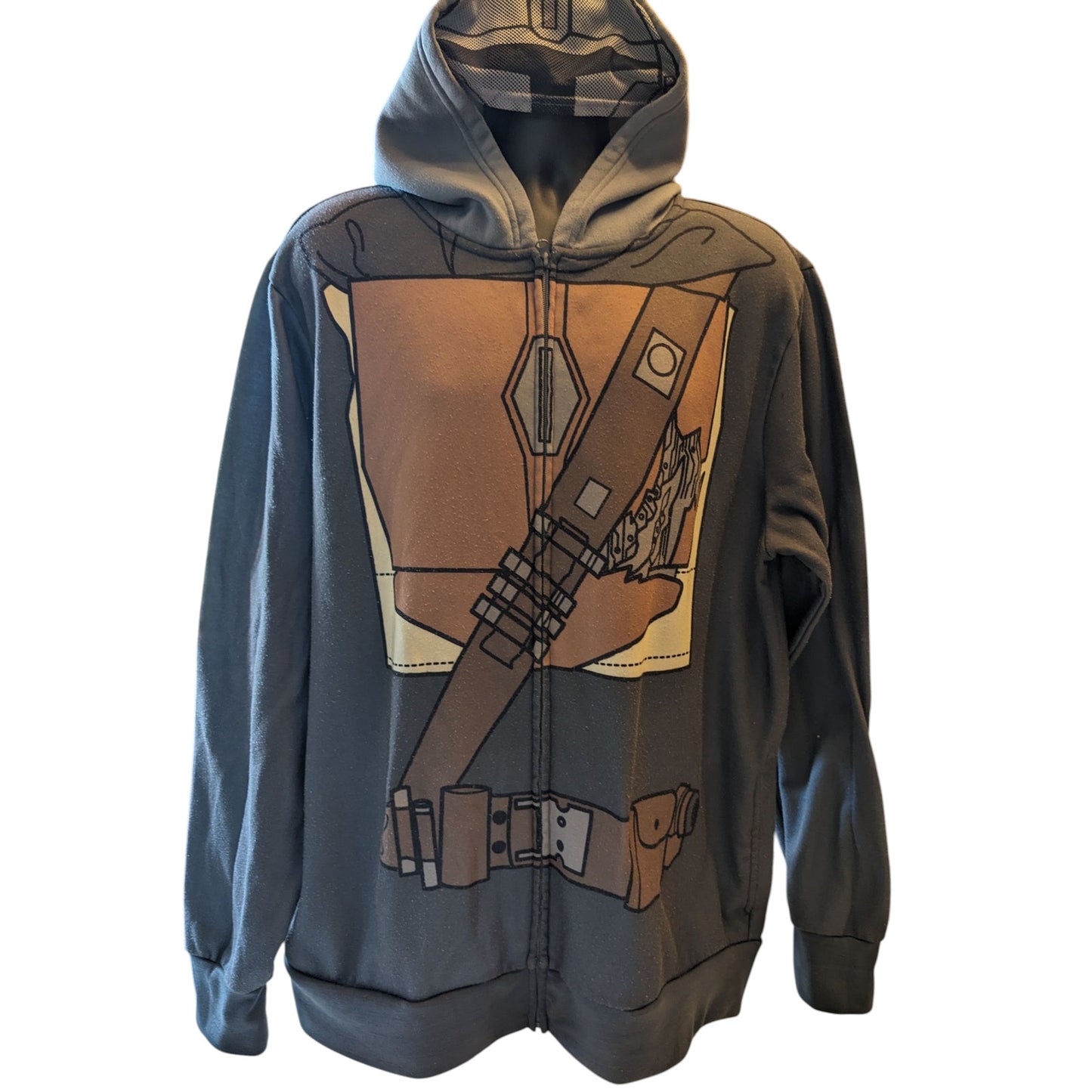 Star Wars Chewbacca Hoodie Men 2XL Zip Costume Style Graphic Cosplay Jacket Geek