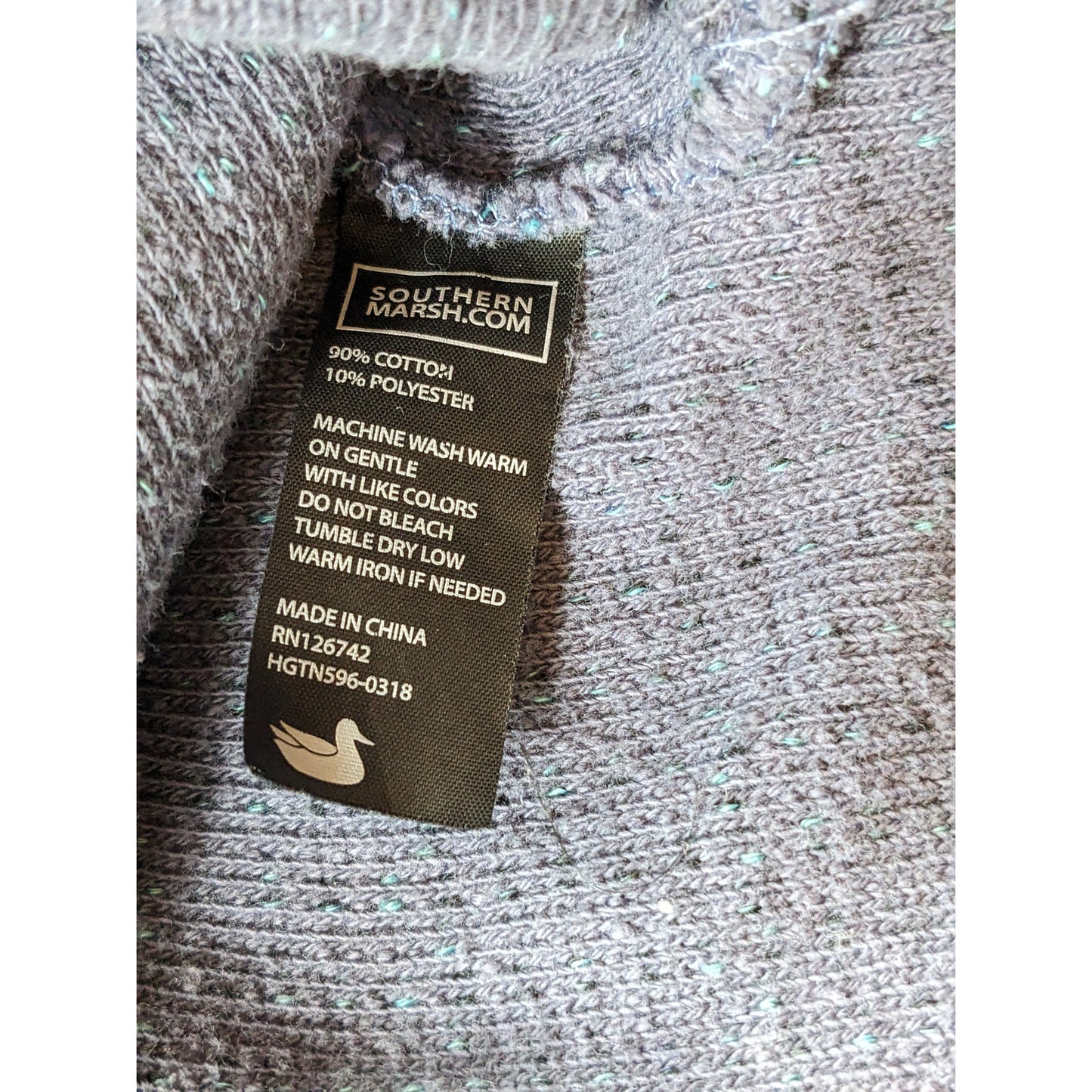 Southern Marsh Sweater Mens XL Pullover Blue Quarter Snap Mock Neck Preppy