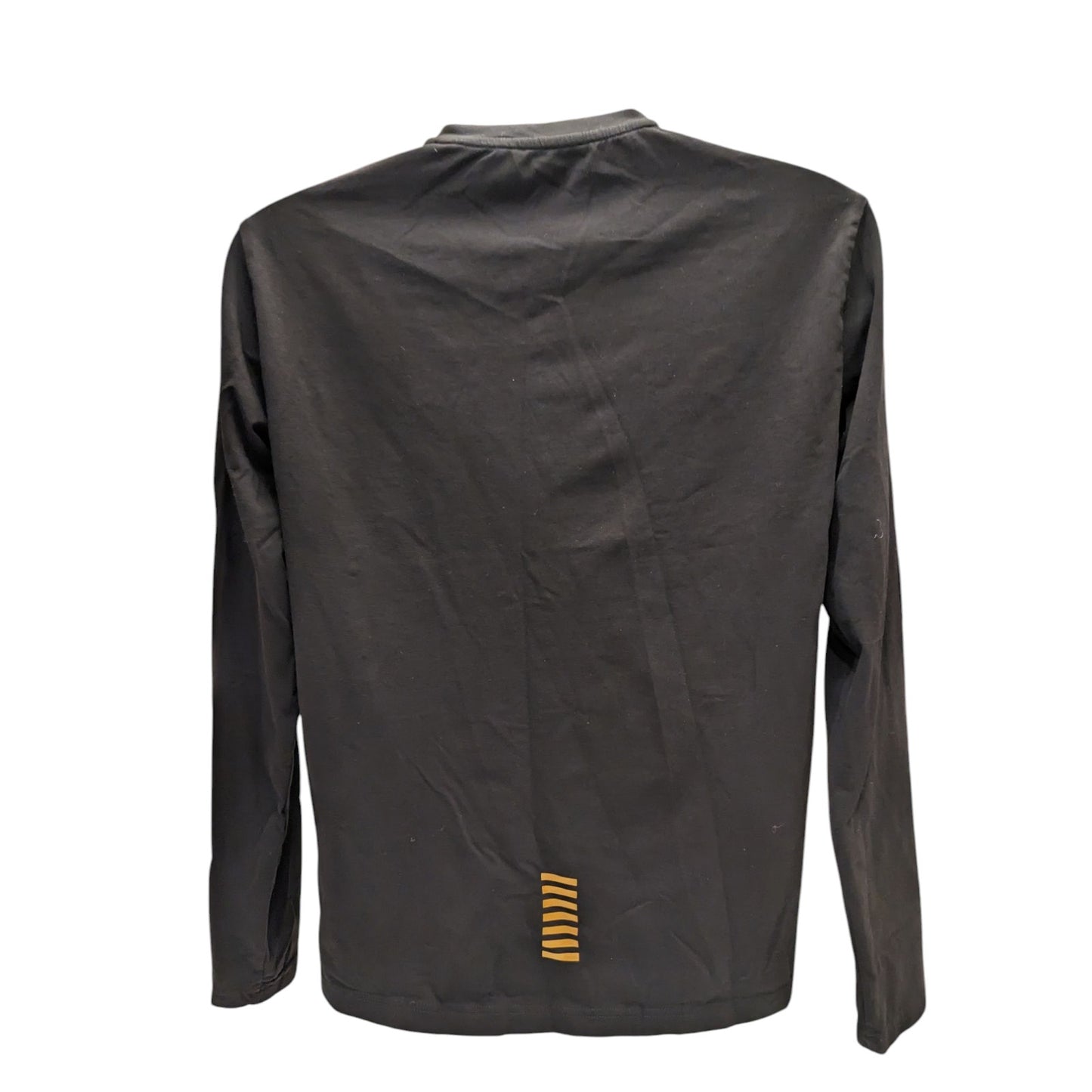 Emporio Armani EA7 Shirt Mens XL Black Long Sleeve Logo Streetwear Athleisure