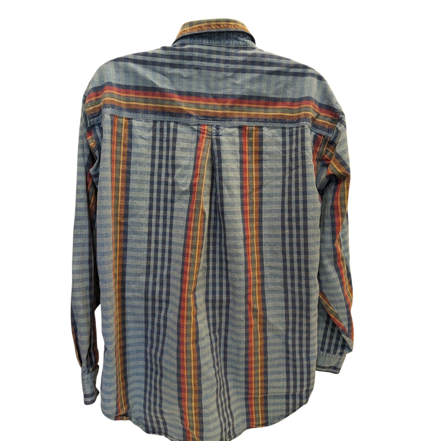 Colours by Alexander Julian Shirt Mens XL Plaid Cotton Long Sleeve Vintage Style