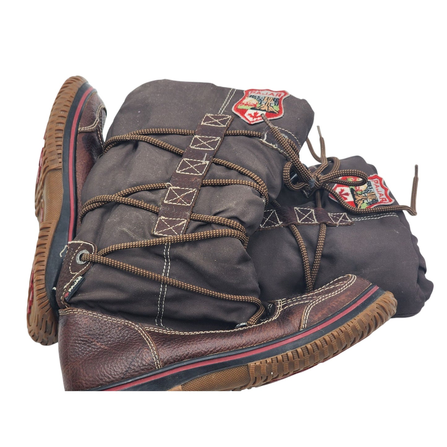 Pajar Boots Womens 7-7.5 Tall Snow Winter Hiking Leather Waterproof Fur Canada