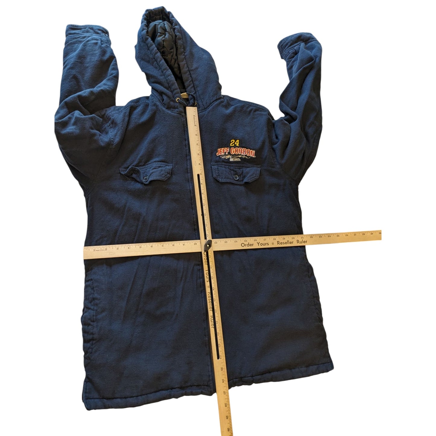 Vintage Winners Circle Jeff Gordon Hooded Jacket Men Medium NASCAR Racing Zip Up