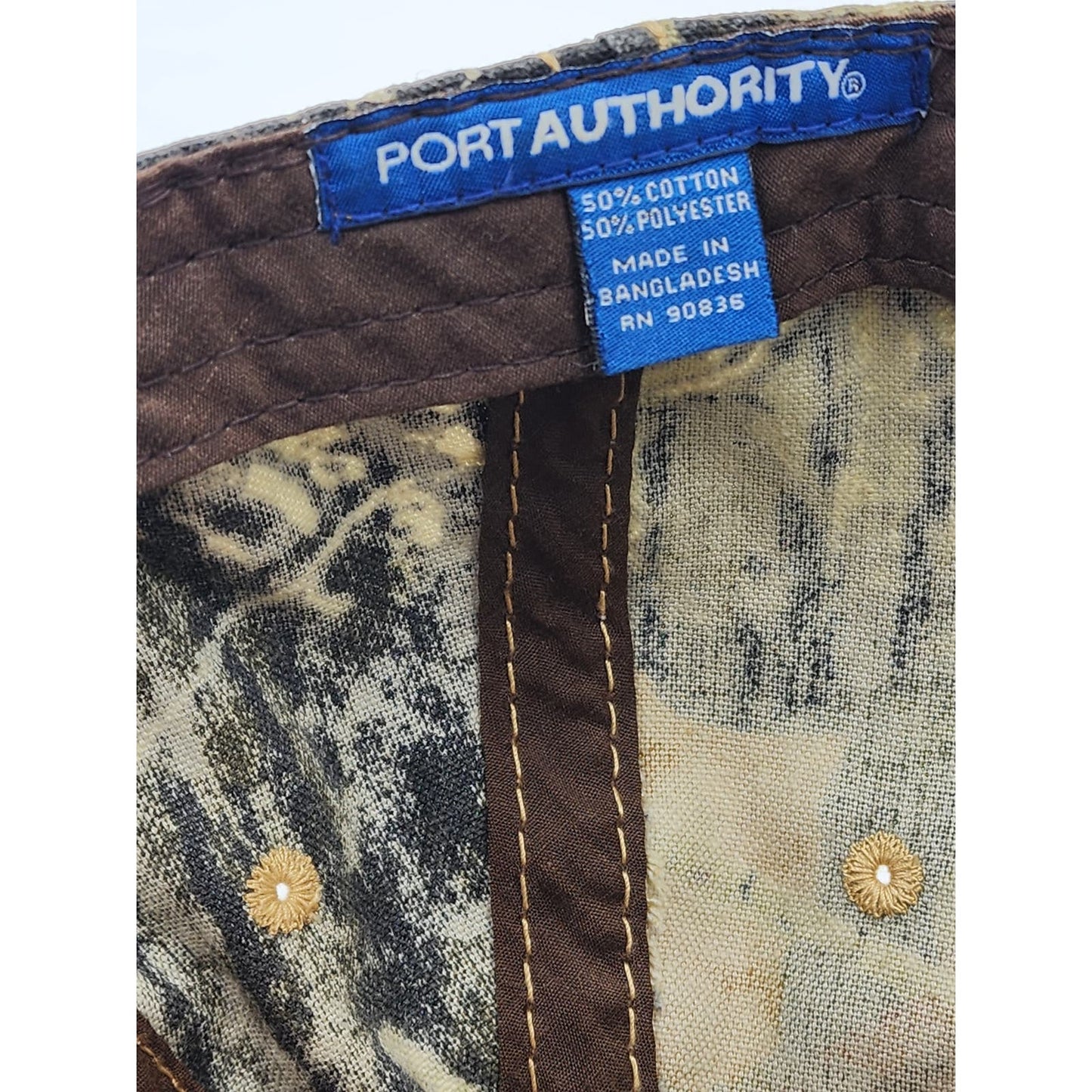 Port Authority Hat STMA Knights Baseball Cap Camo Distressed Adjustable Strap