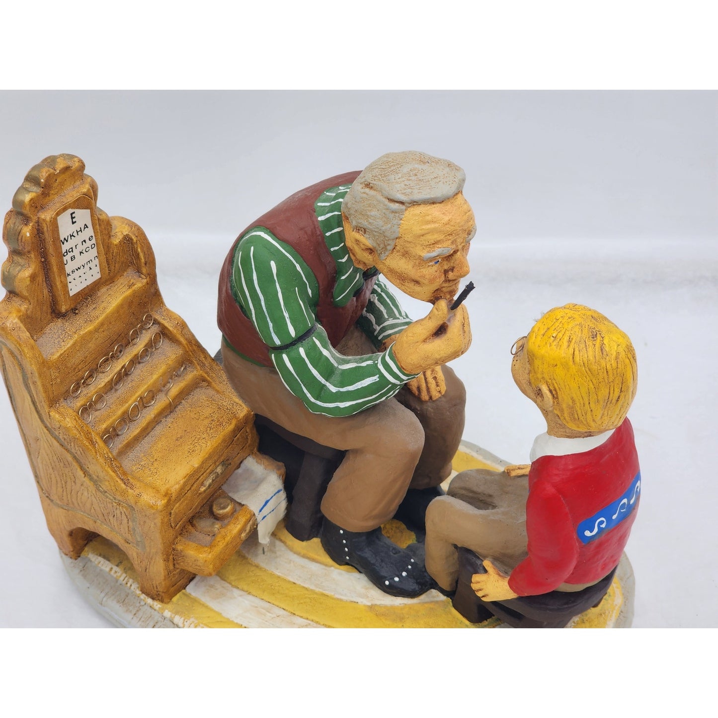 Vintage Lauren Marems Sculpture Eye Doctor Optometrist Gift Patient 1976 Signed